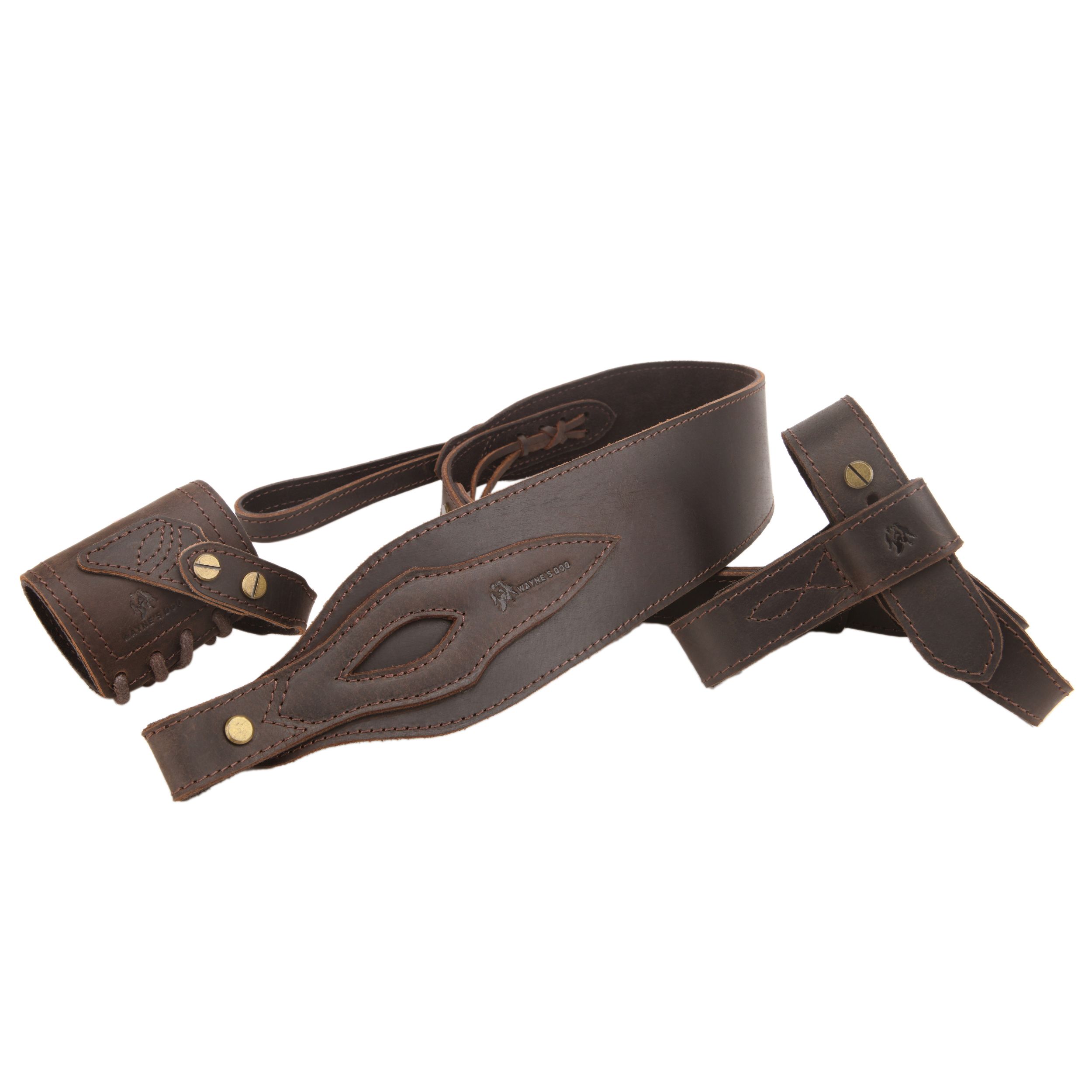 No Drill Leather Rifle Sling with Stock Harness and Barrel Mount