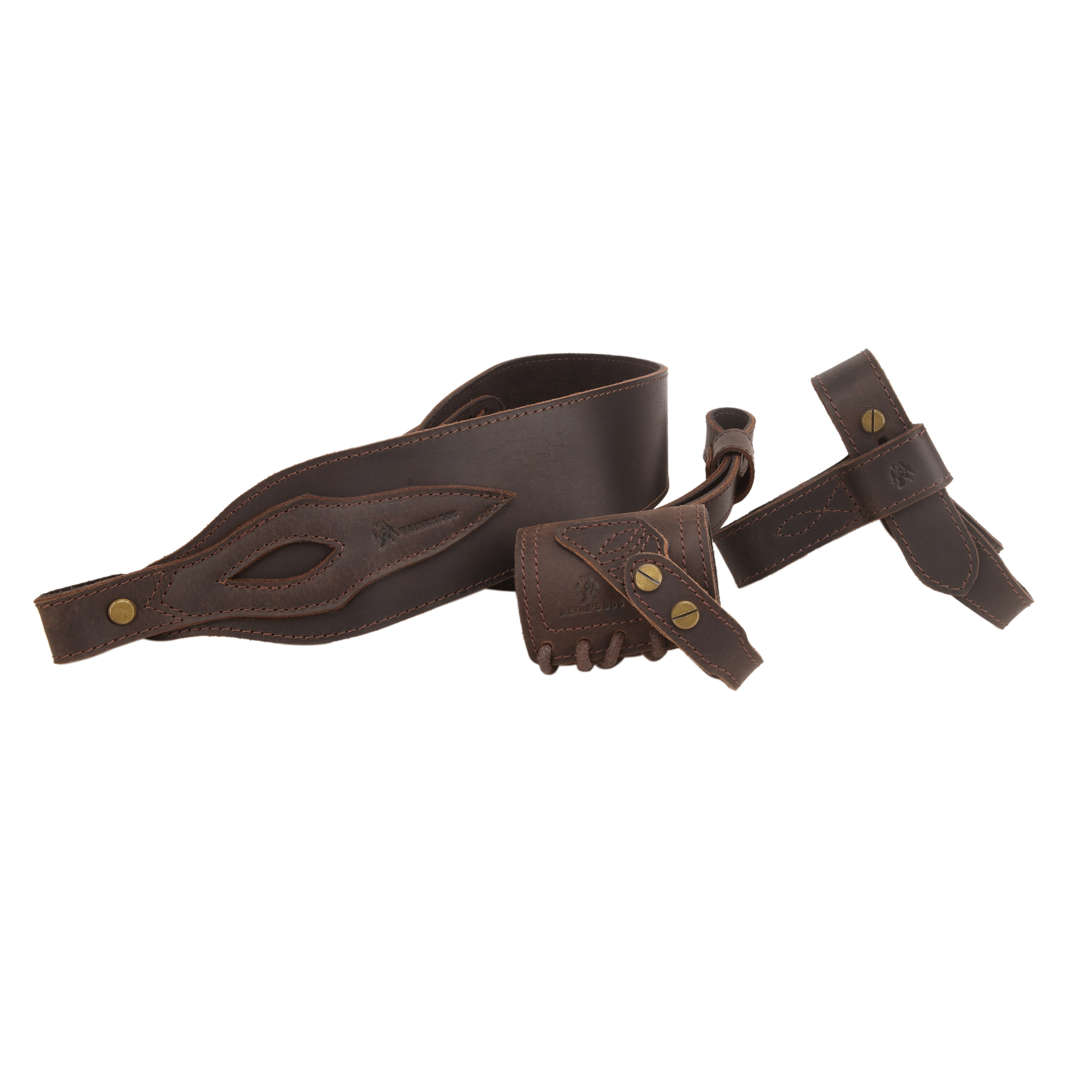 No Drill Leather Rifle Sling with Stock Harness and Barrel Mount