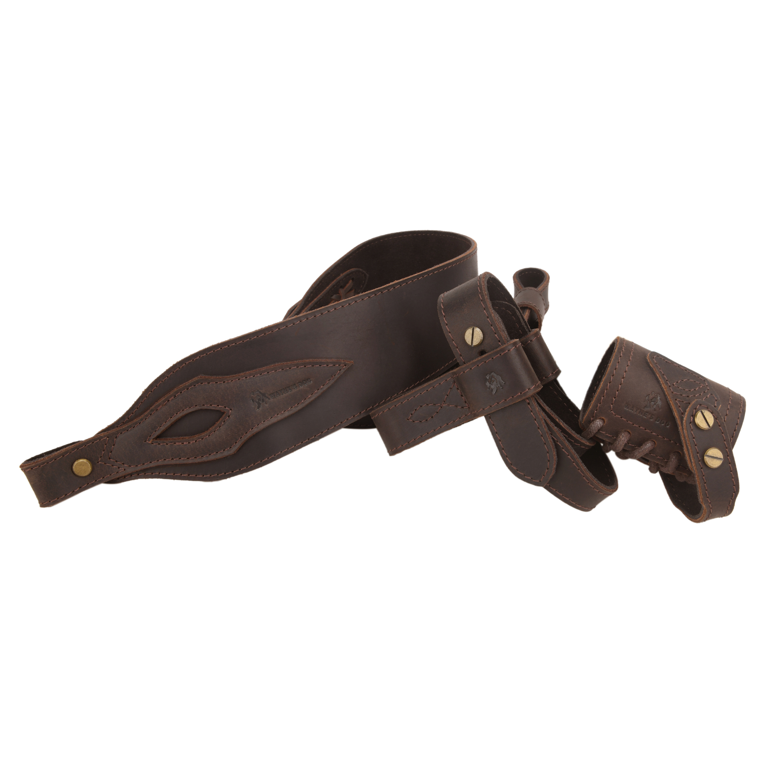 No Drill Leather Rifle Sling with Stock Harness and Barrel Mount