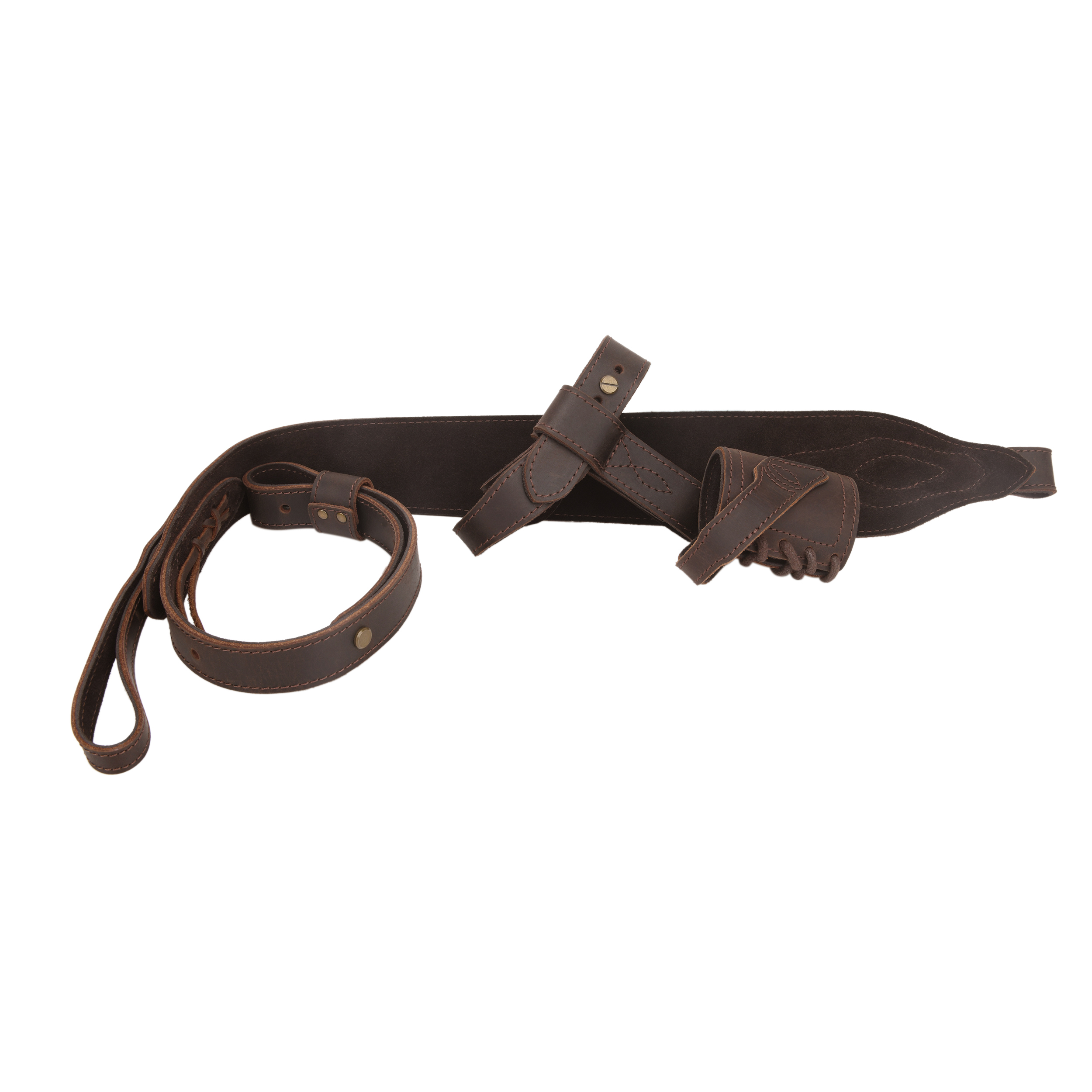 No Drill Leather Rifle Sling with Stock Harness and Barrel Mount