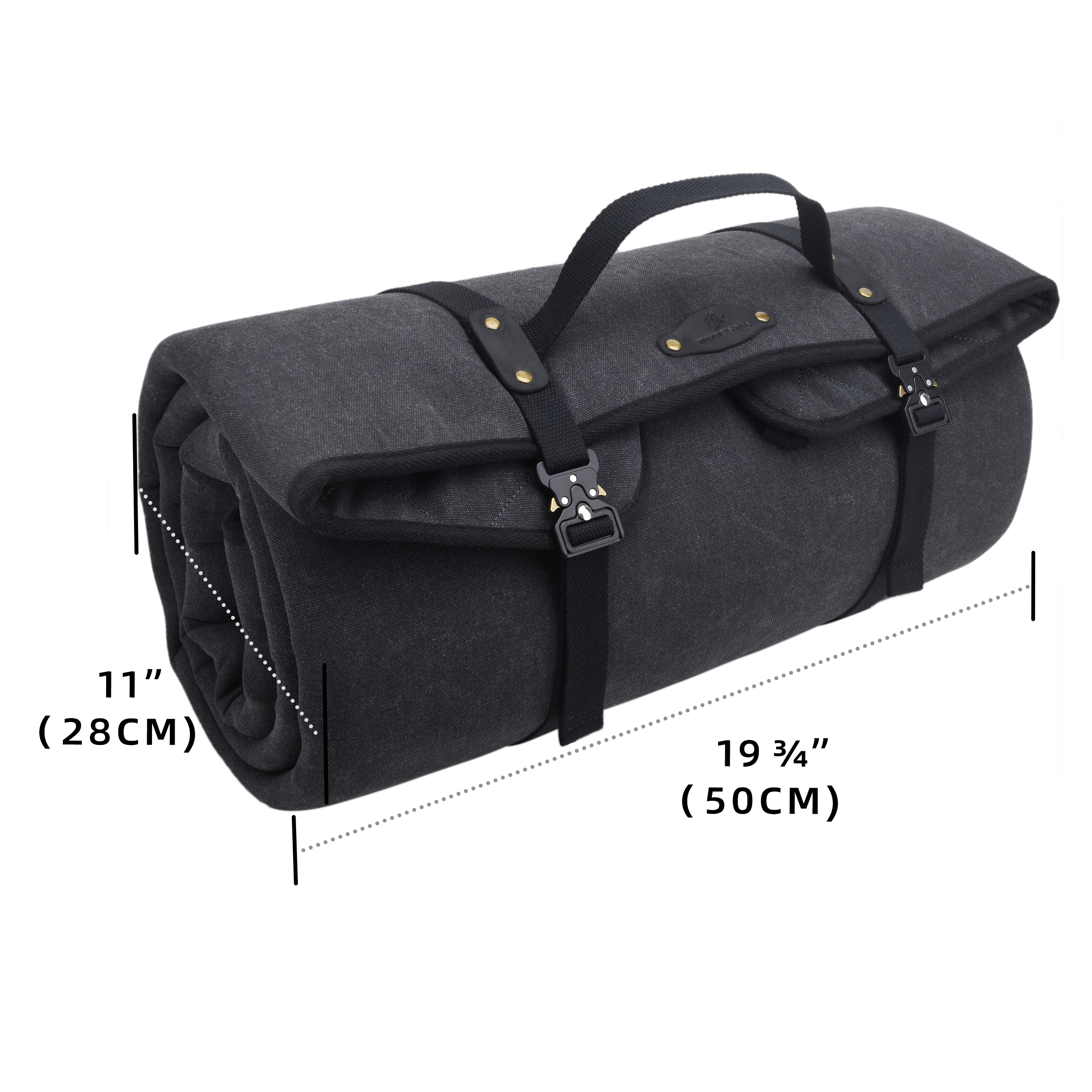 Padded Waxed Canvas Shooting Mat, 91"x41"Extra Large Rollout Mat Prone