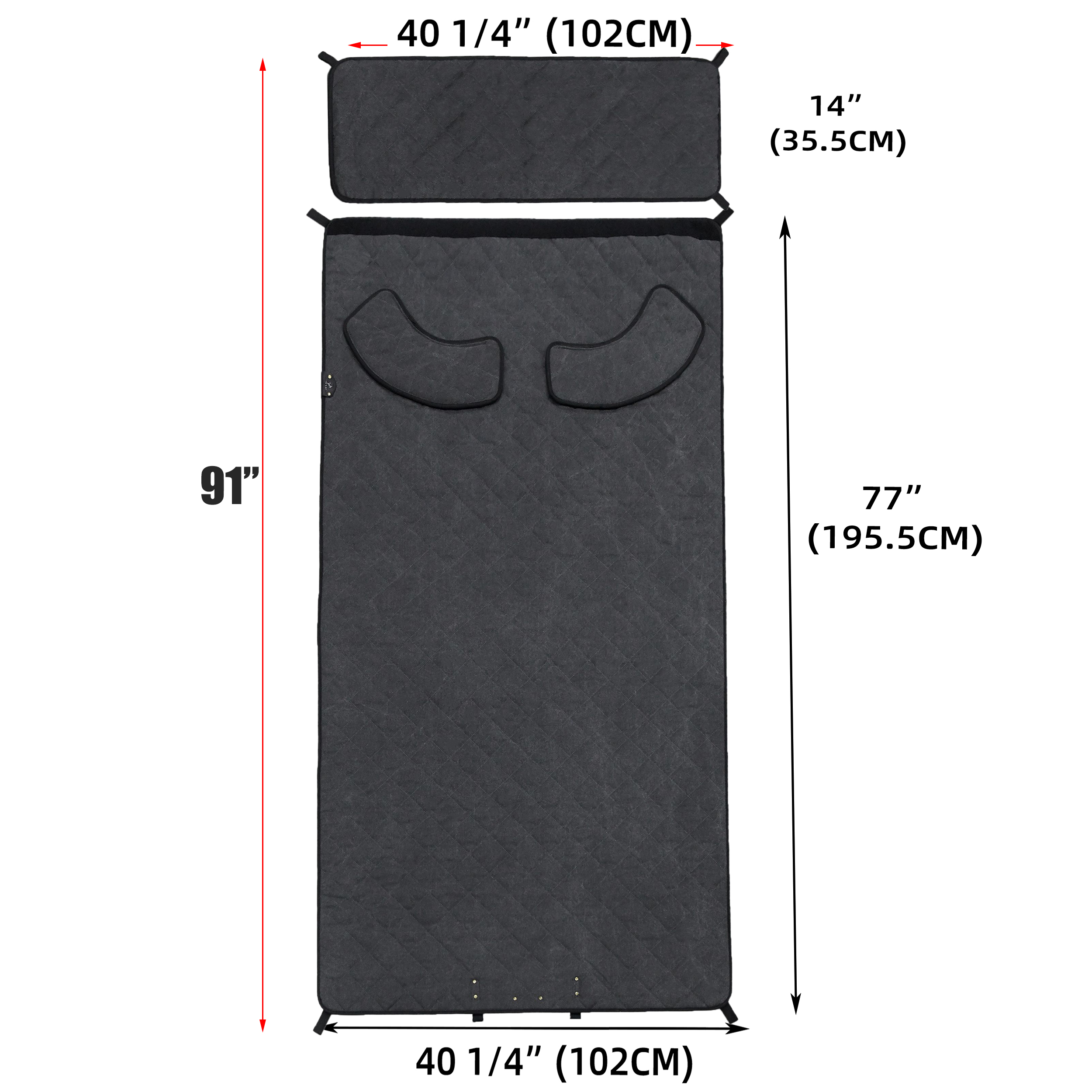 Padded Waxed Canvas Shooting Mat, 91"x41"Extra Large Rollout Mat Prone
