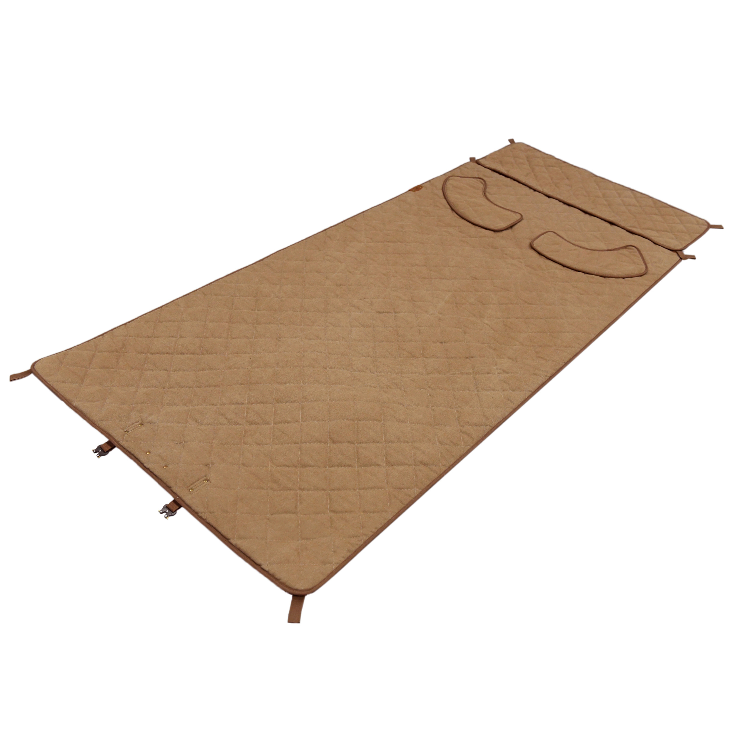 Padded Waxed Canvas Shooting Mat, 91"x41"Extra Large Rollout Mat Prone