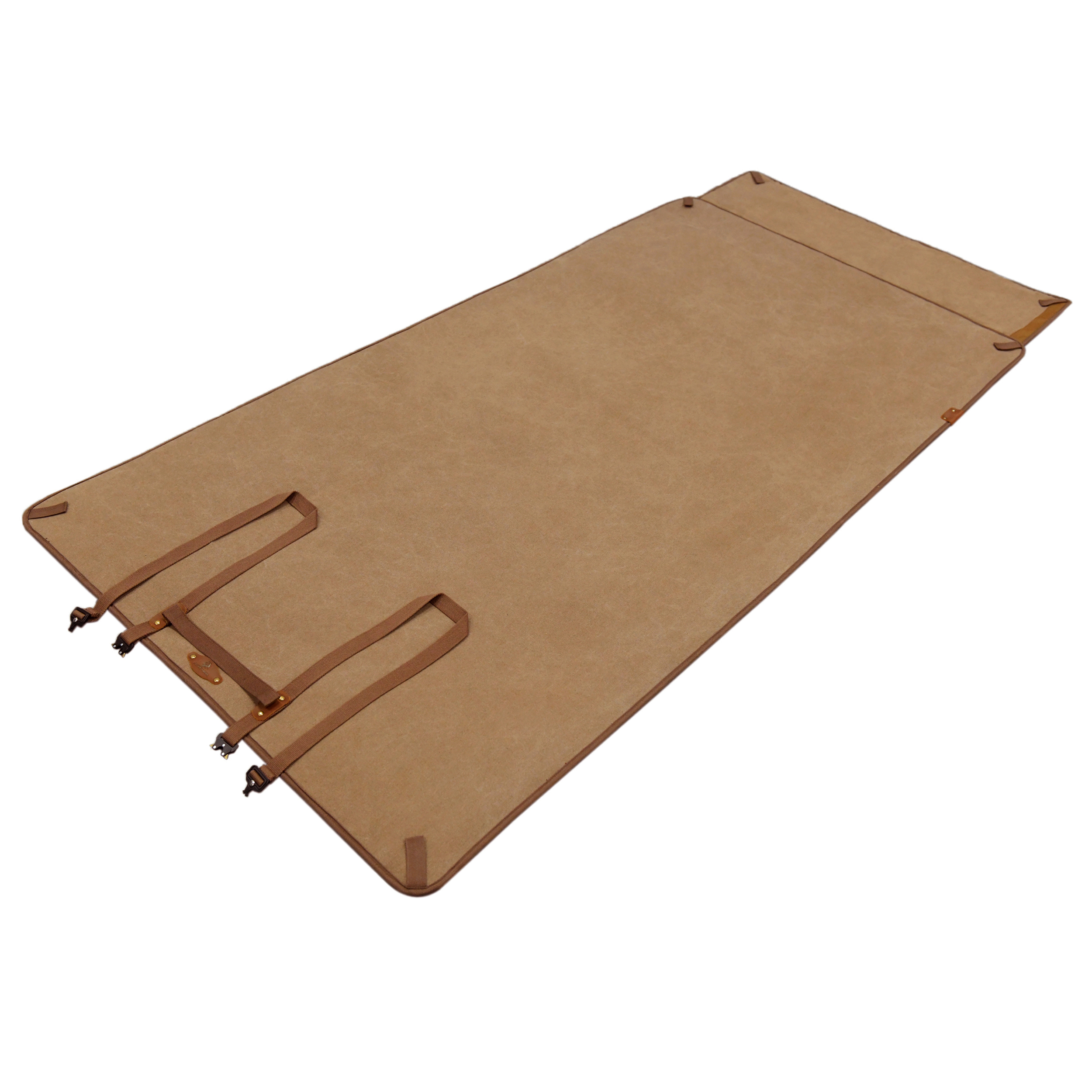 Padded Waxed Canvas Shooting Mat, 91"x41"Extra Large Rollout Mat Prone