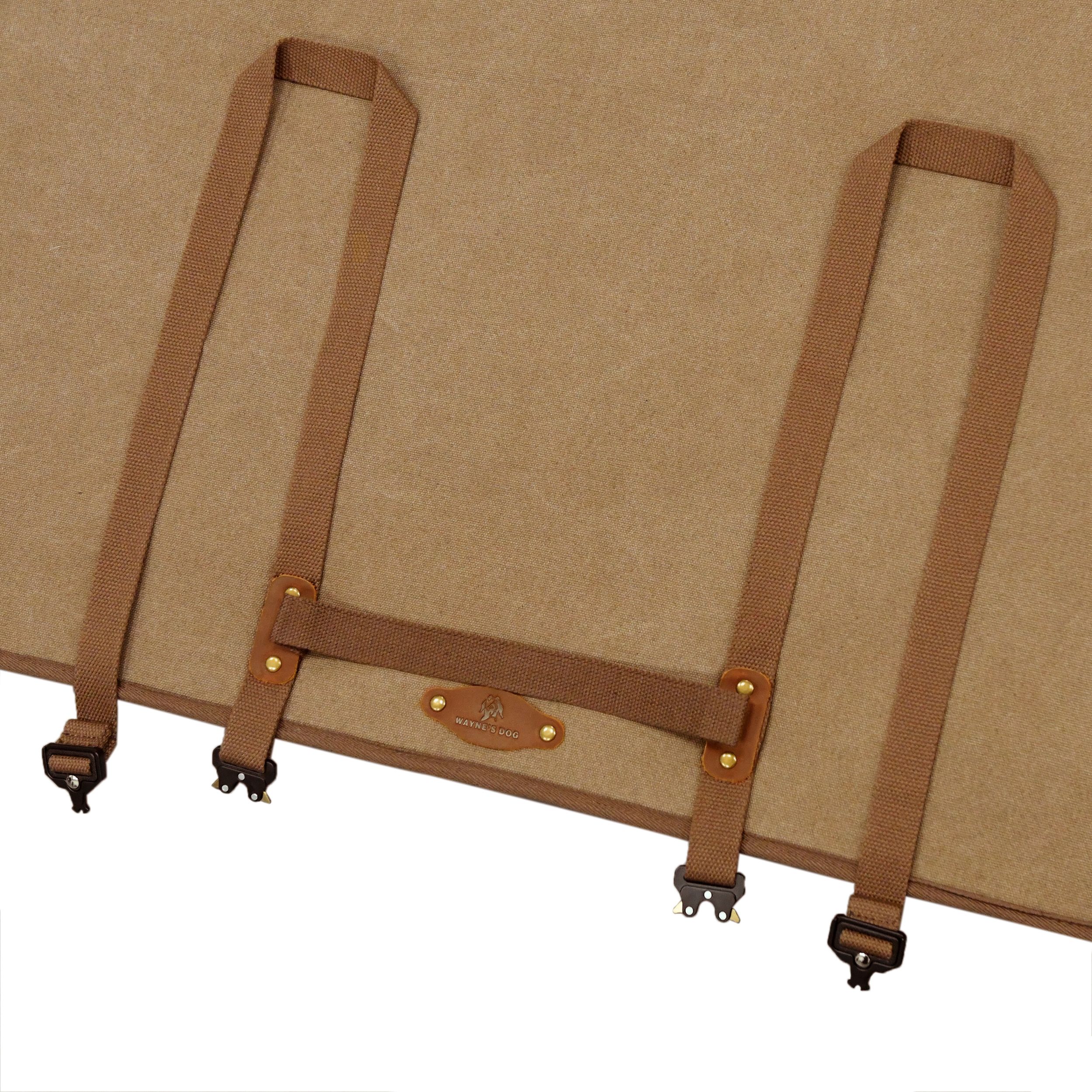 Padded Waxed Canvas Shooting Mat, 91"x41"Extra Large Rollout Mat Prone