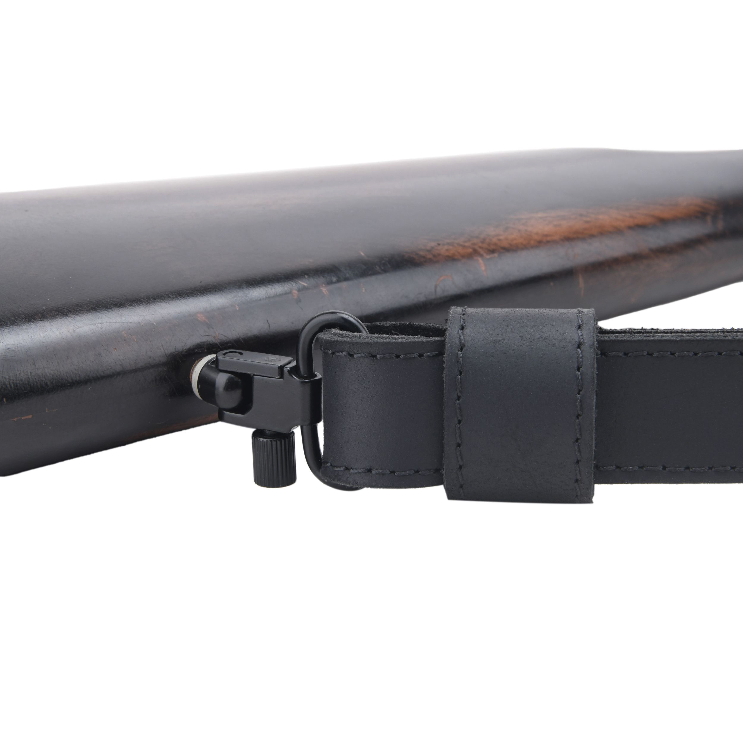 Vintage Leather Gun Carry Slings, Padded Canvas Shoulder Straps