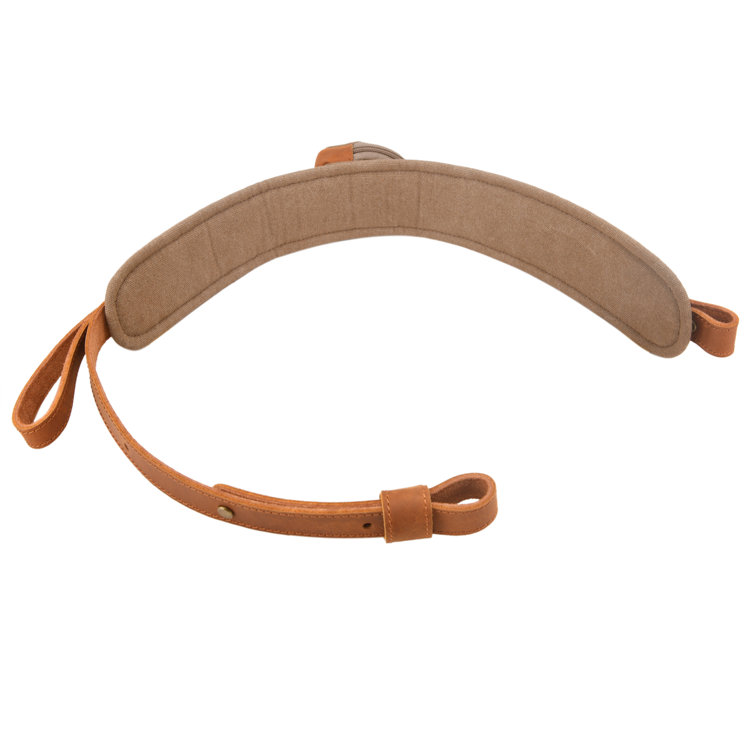 Leather Gun Sling with Removable Canvas Bag Pouches, Padded Straps