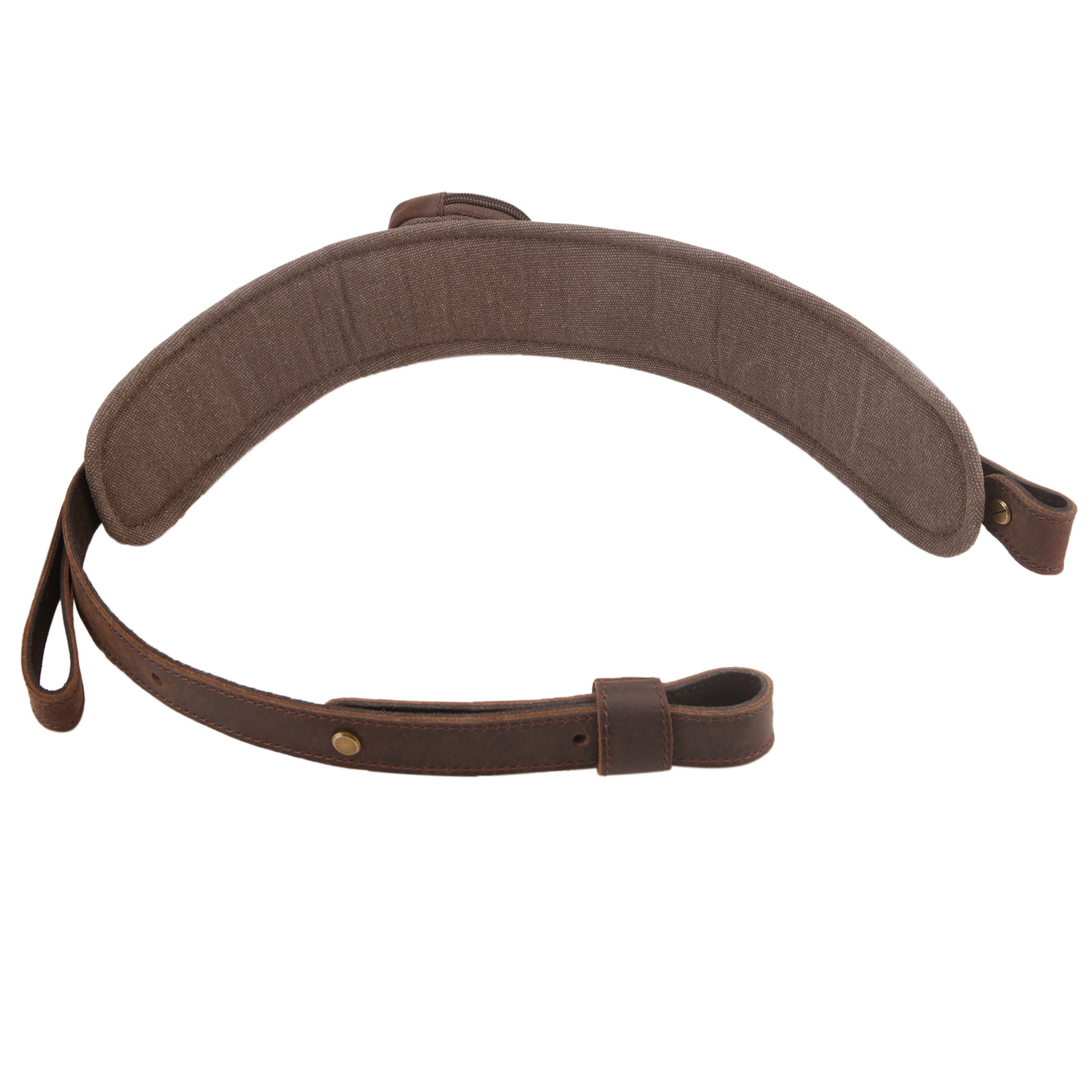 Leather Gun Sling with Removable Canvas Bag Pouches, Padded Straps