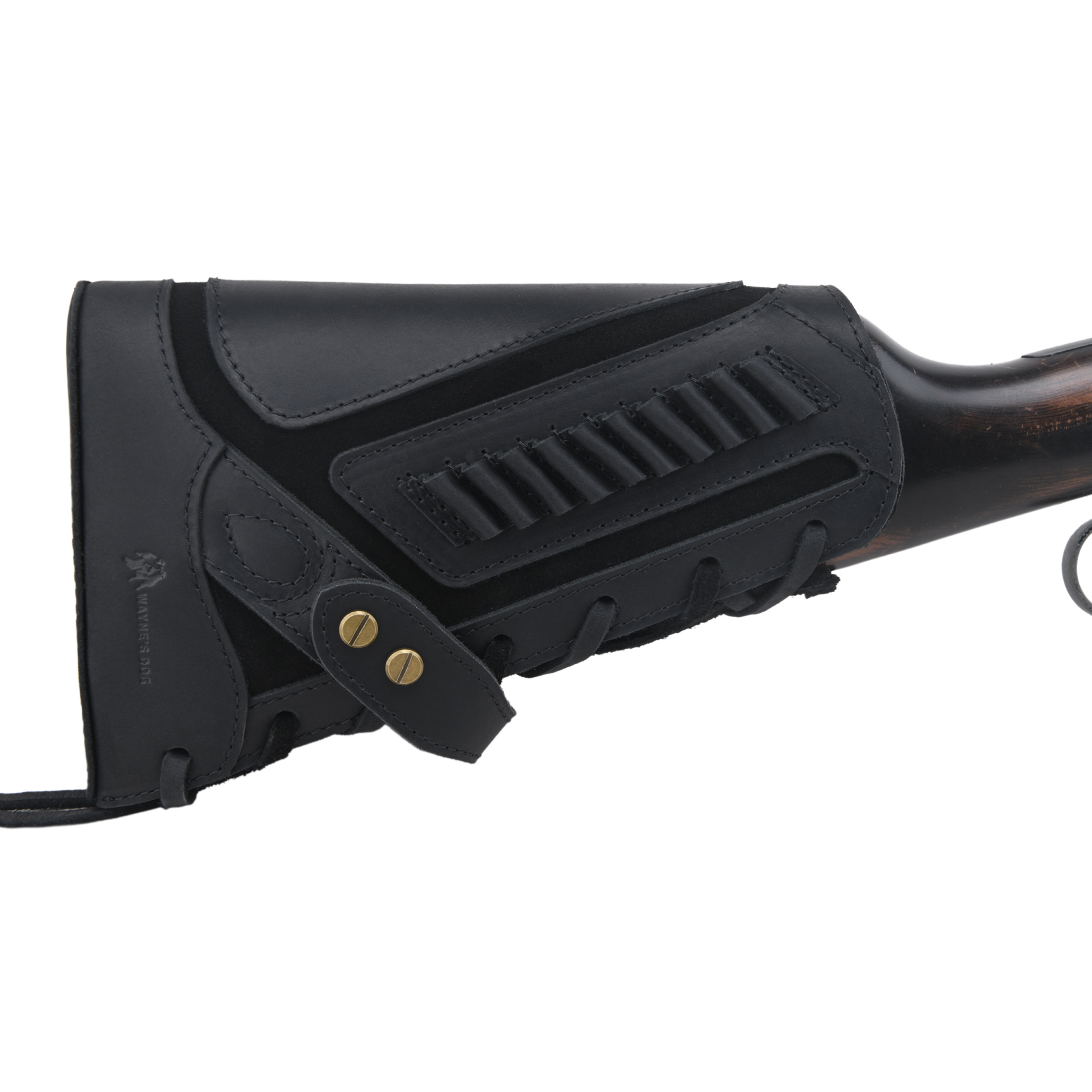 Full Leather Rifle No Drill Need Buttstock Rifle Gun Holster for .30-30.45-70.22