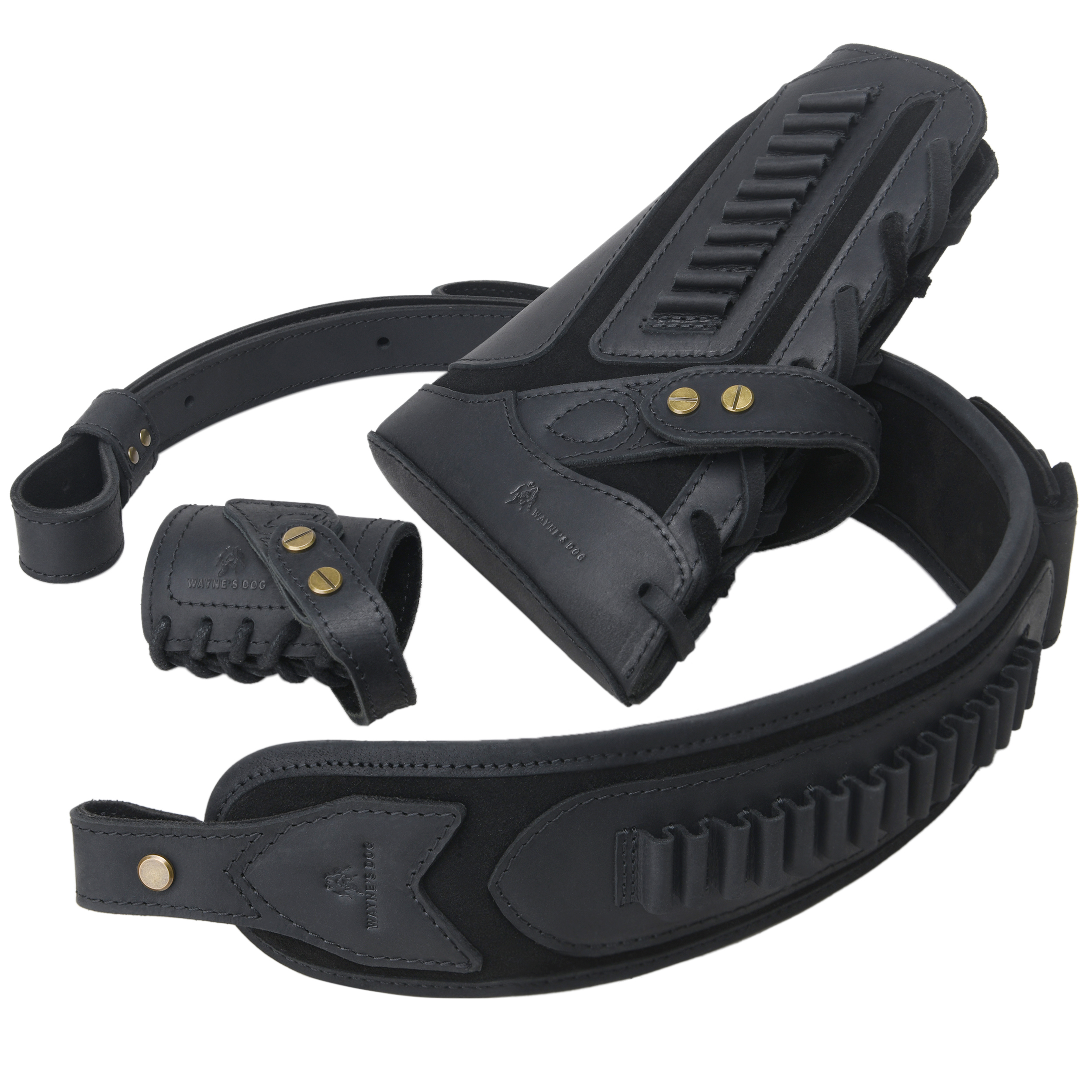 No Drill Set Leather Rifle Sling, Gun Buttstock, Sling Ring for.308.22