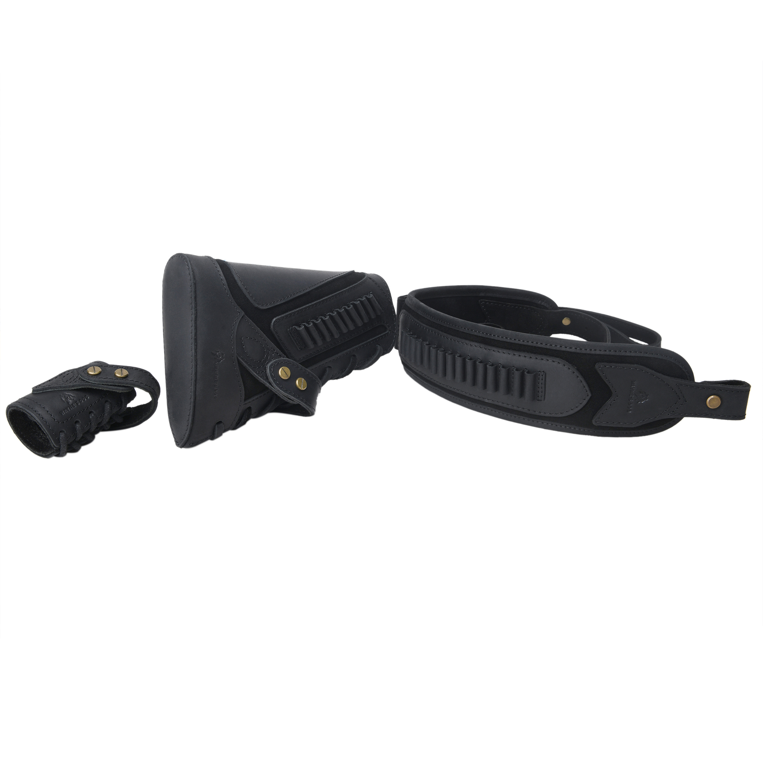 No Drill Set Leather Rifle Sling, Gun Buttstock, Sling Ring for.308.22