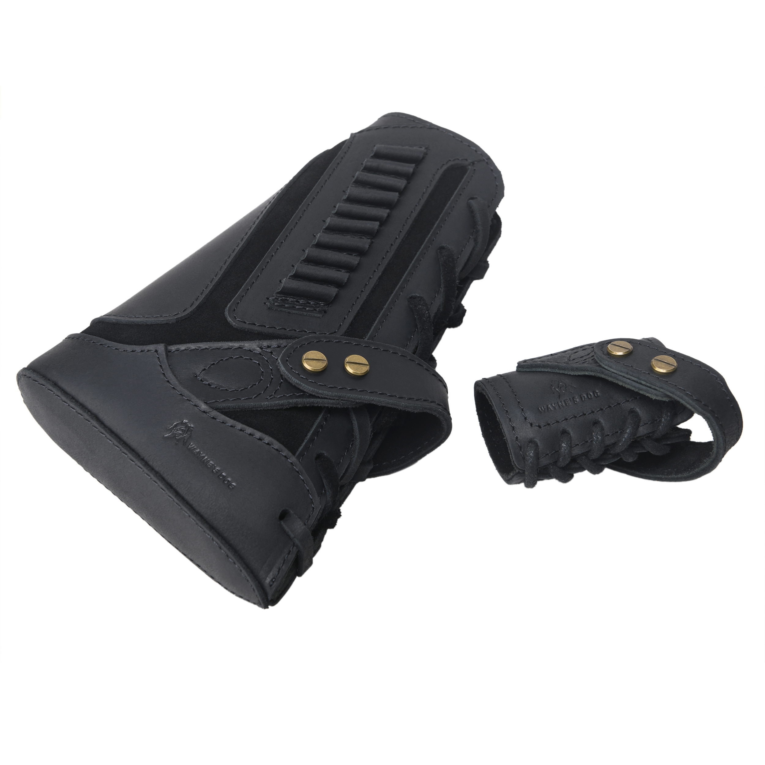 Leather No-Drill Rifle Magazine Pouch with Sling Ring for .30-30.45-70