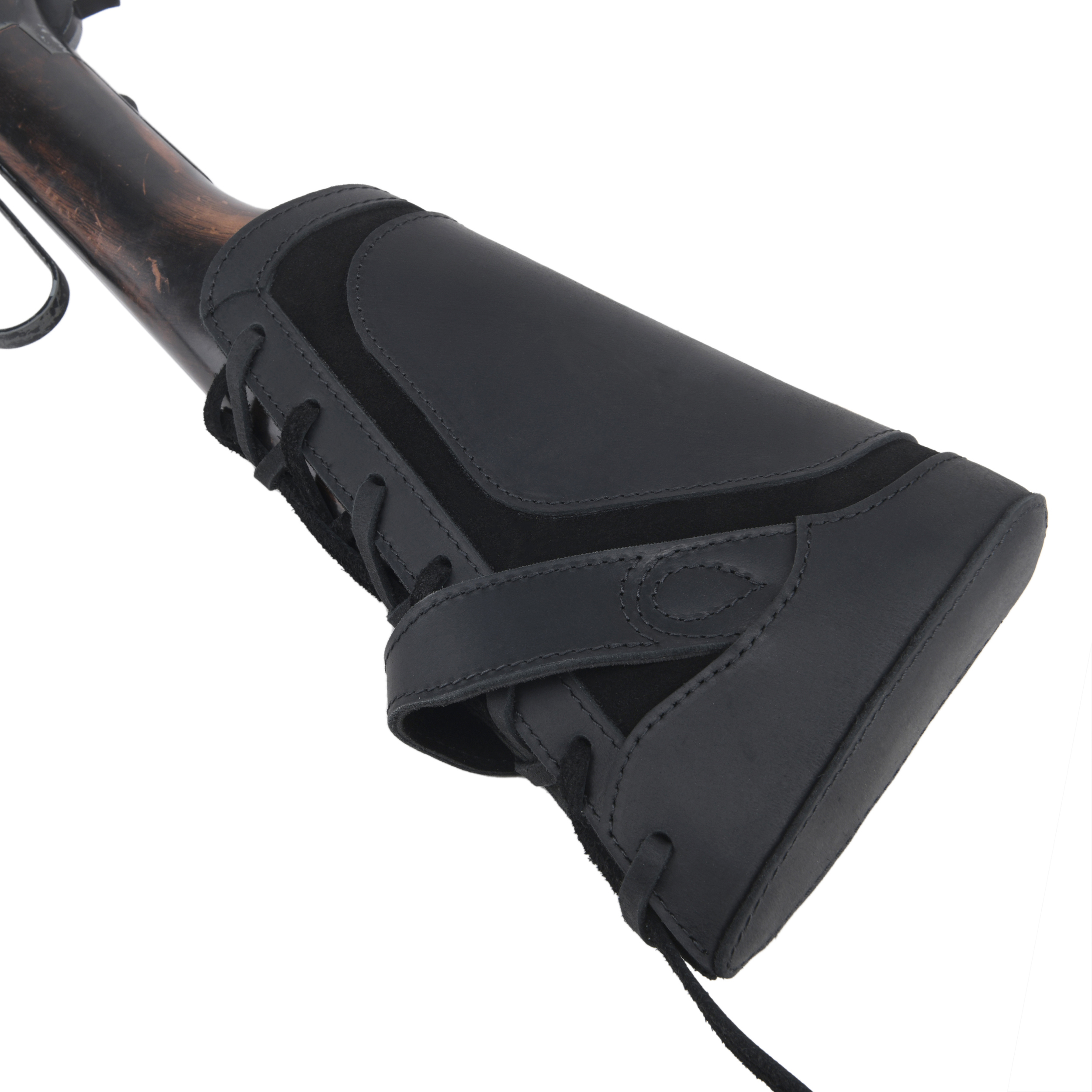 Full Leather Rifle No Drill Need Buttstock Rifle Gun Holster for .30-30.45-70.22