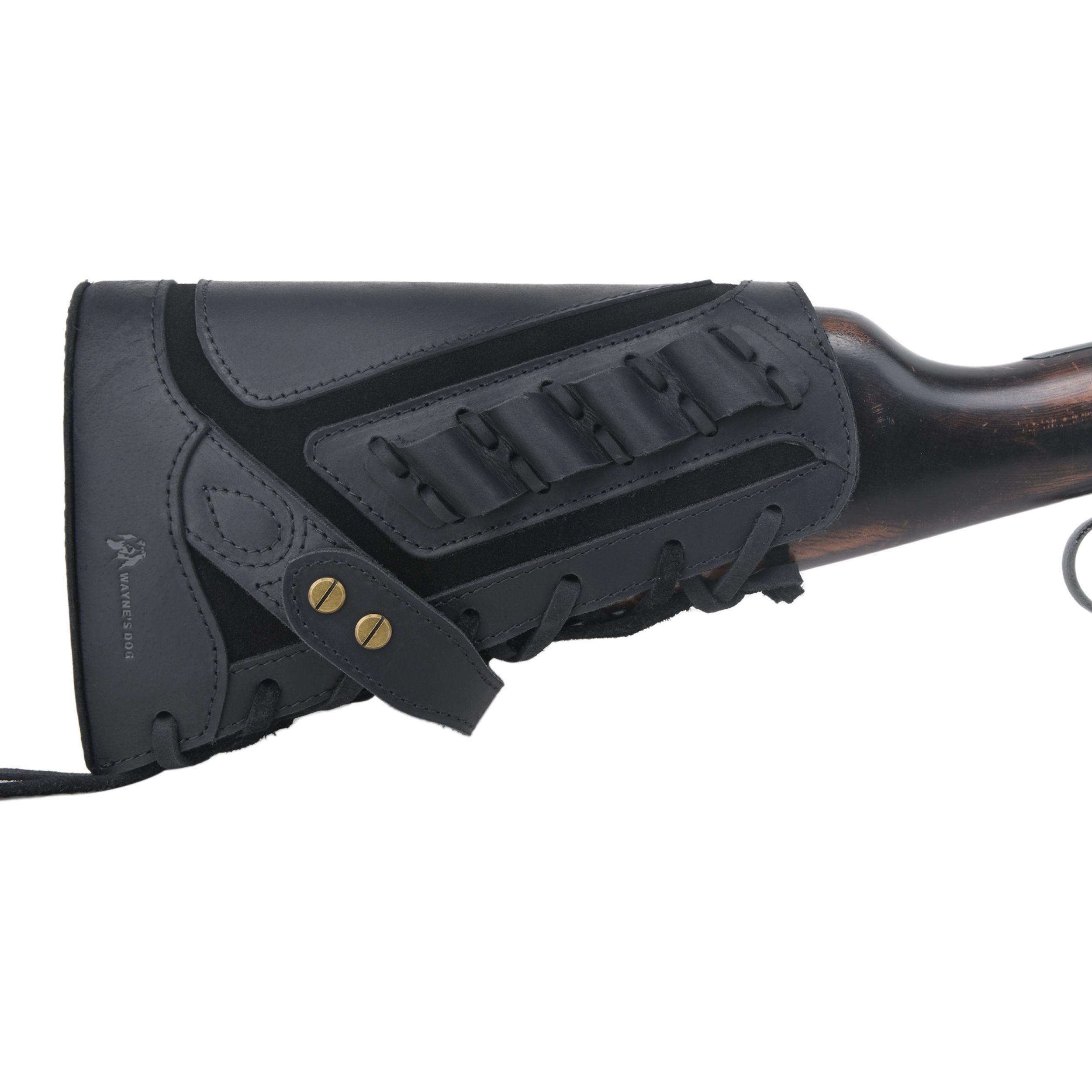 Full Leather Rifle No Drill Need Buttstock Rifle Gun Holster for .30-30.45-70.22