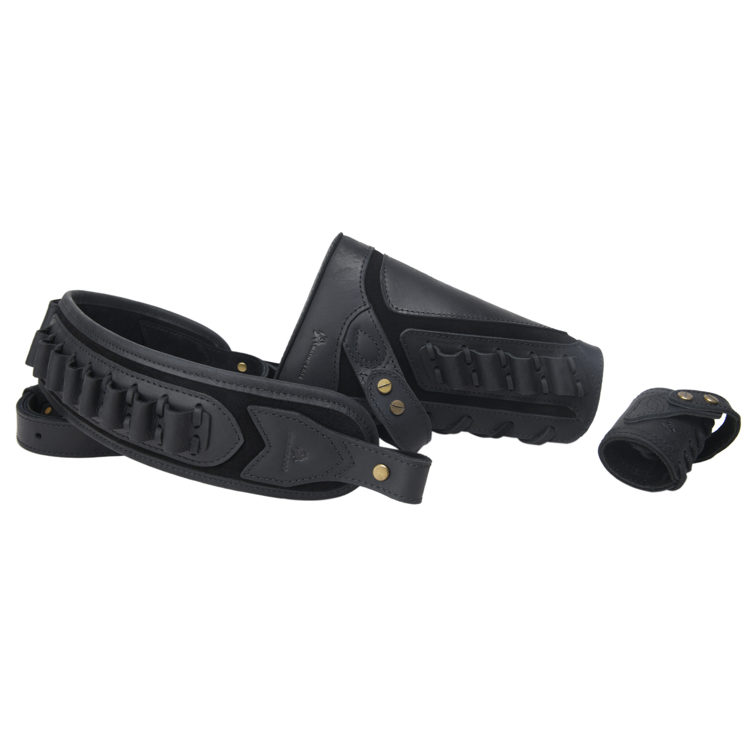 No Drill Set Leather Rifle Sling, Gun Buttstock, Sling Ring for.308.22