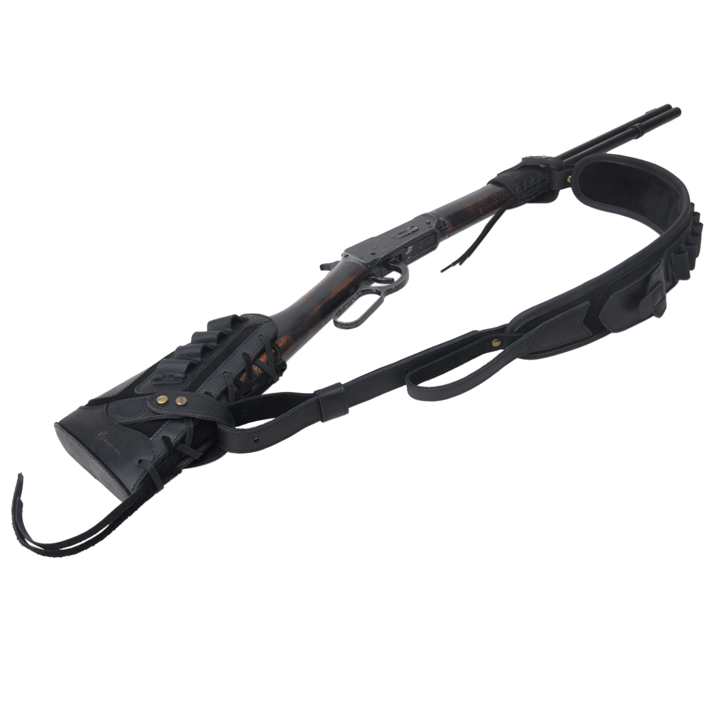 No Drill Set Leather Rifle Sling, Gun Buttstock, Sling Ring for.308.22