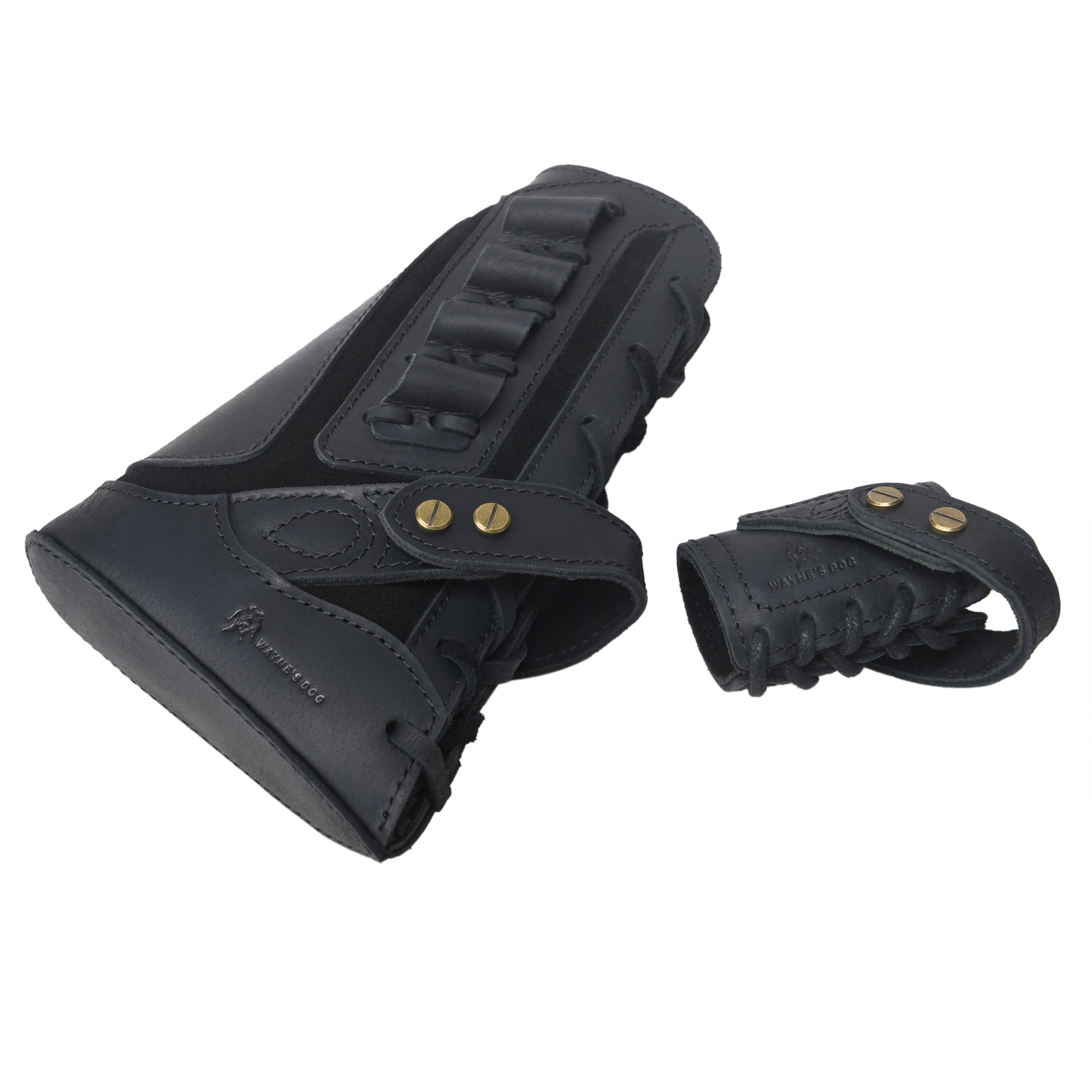 Leather No-Drill Rifle Magazine Pouch with Sling Ring for .30-30.45-70