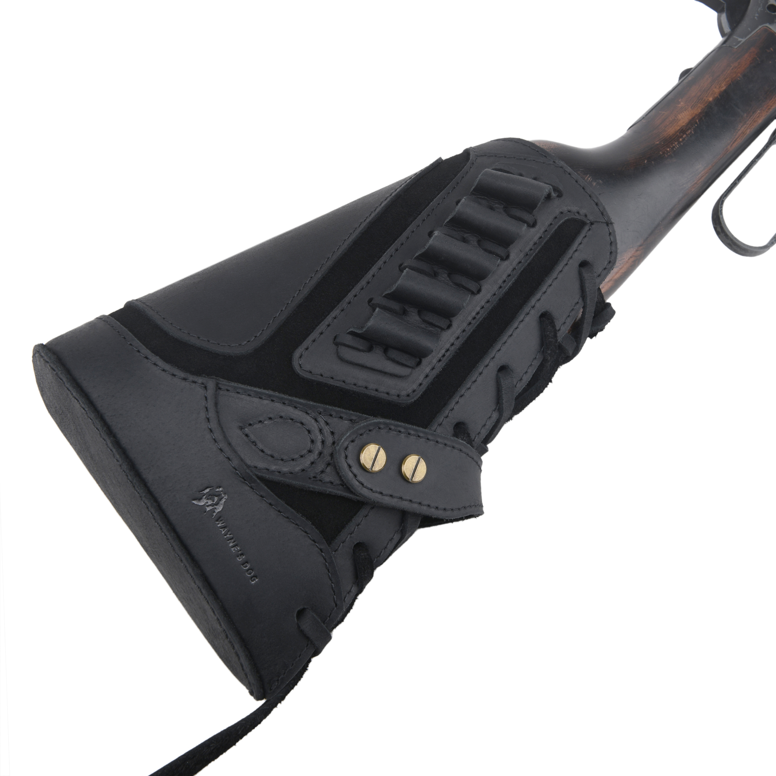 Full Leather Rifle No Drill Need Buttstock Rifle Gun Holster for .30-30.45-70.22