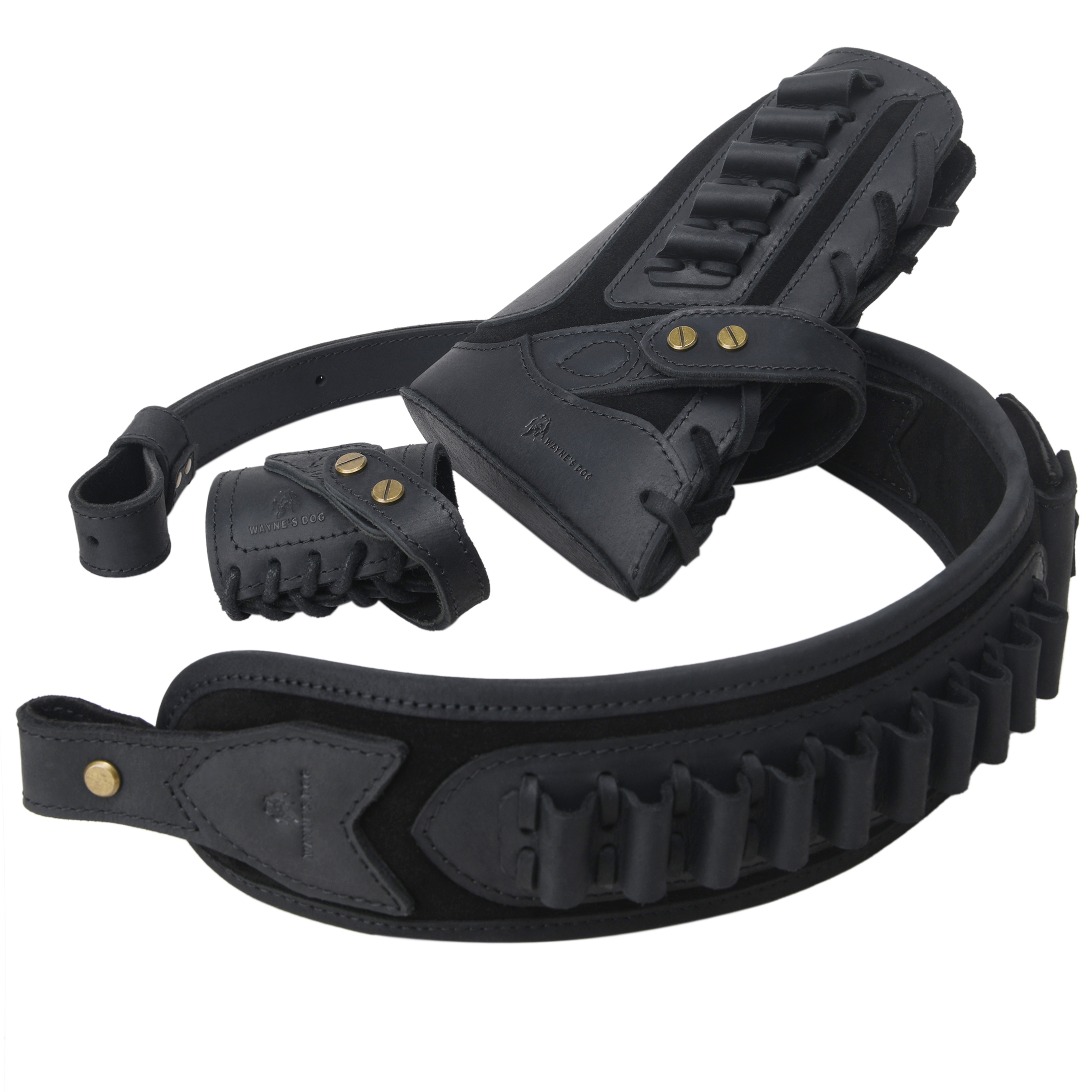 No Drill Set Leather Rifle Sling, Gun Buttstock, Sling Ring for.308.22