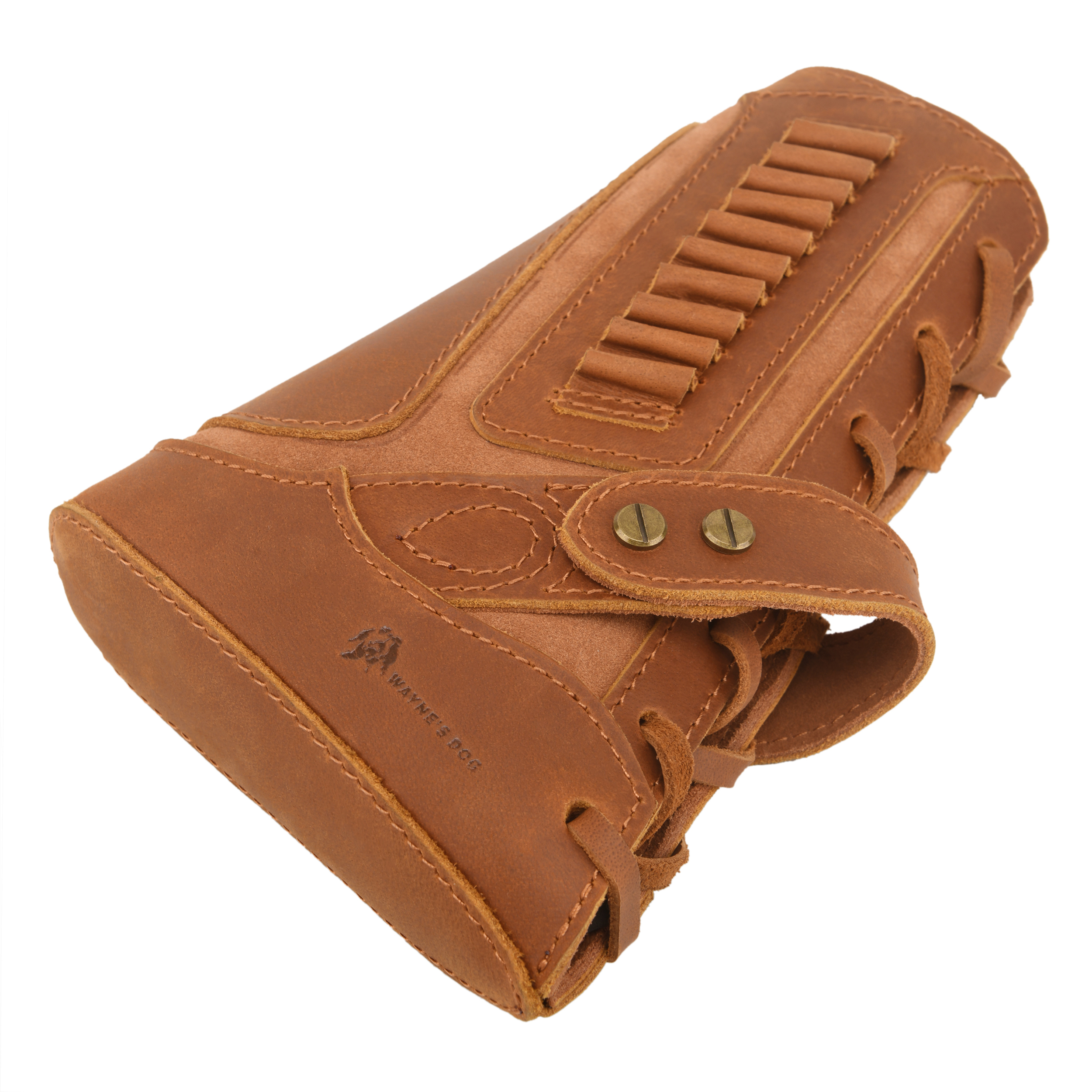 Full Leather Rifle No Drill Need Buttstock Rifle Gun Holster for .30-30.45-70.22