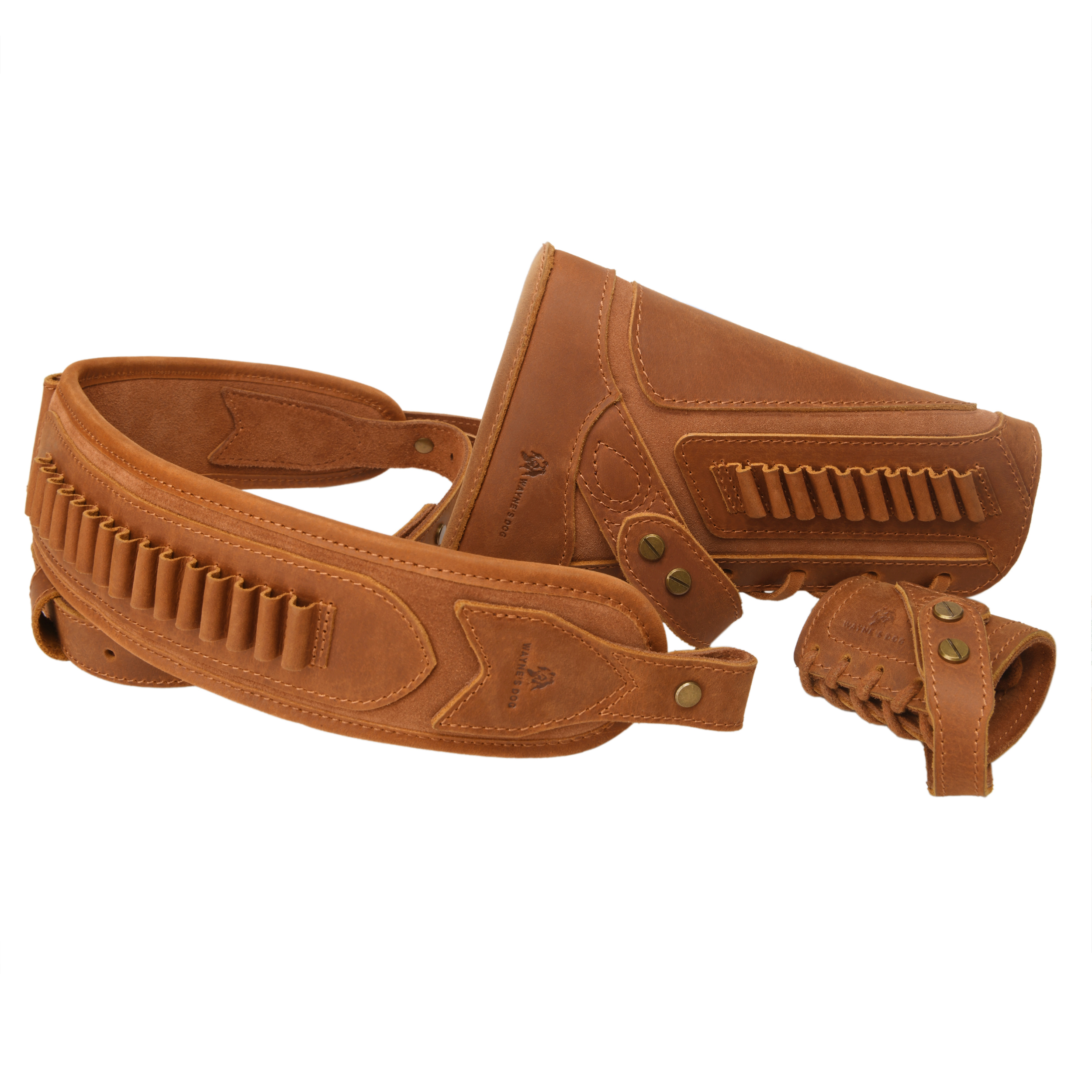 No Drill Set Leather Rifle Sling, Gun Buttstock, Sling Ring for.308.22