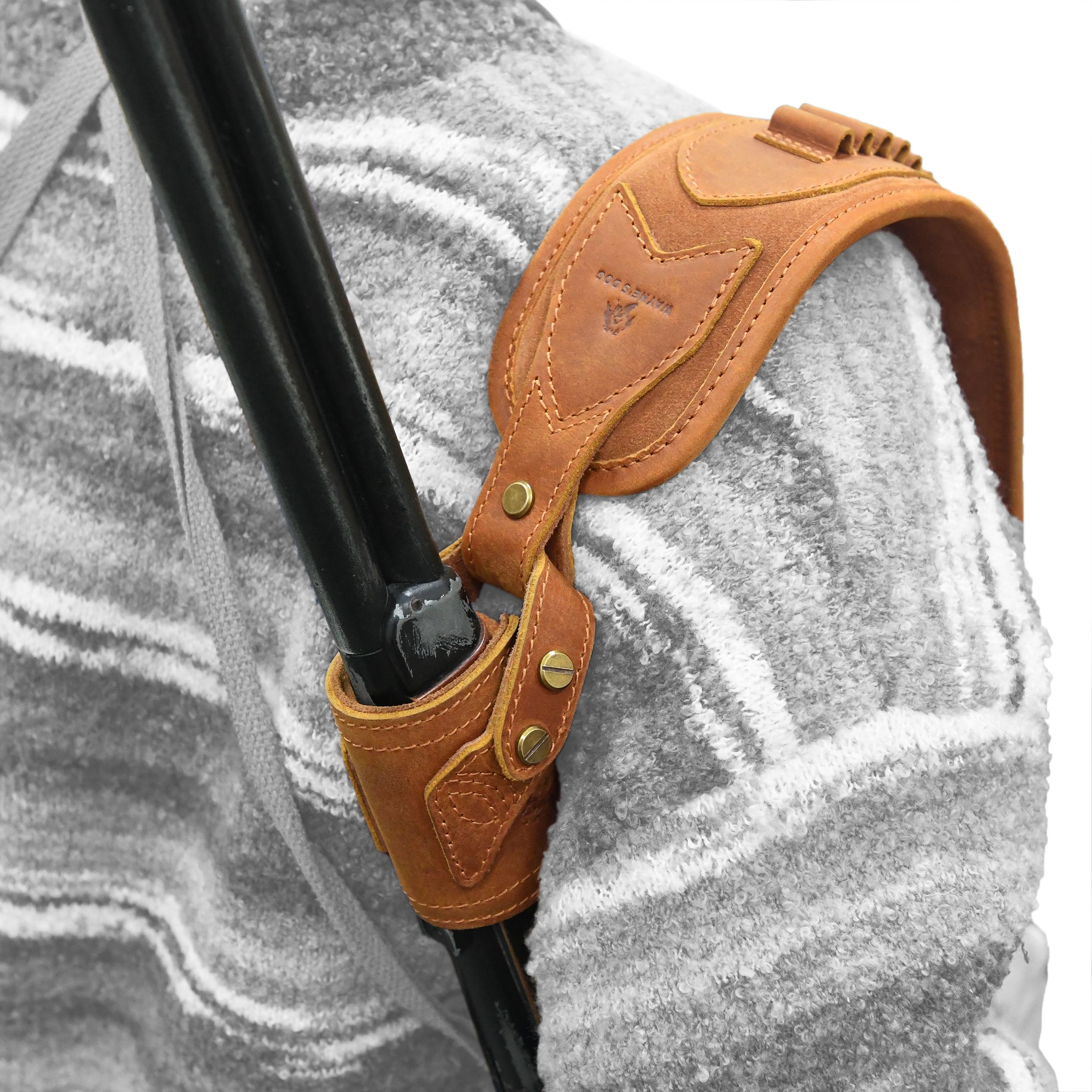 No Drill Set Leather Rifle Sling, Gun Buttstock, Sling Ring for.308.22