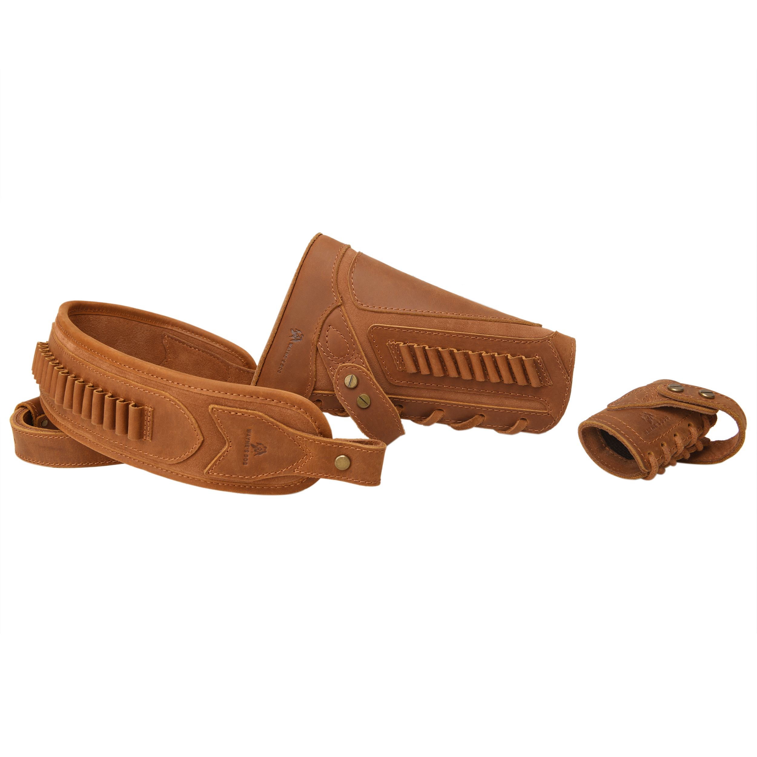 No Drill Set Leather Rifle Sling, Gun Buttstock, Sling Ring for.308.22