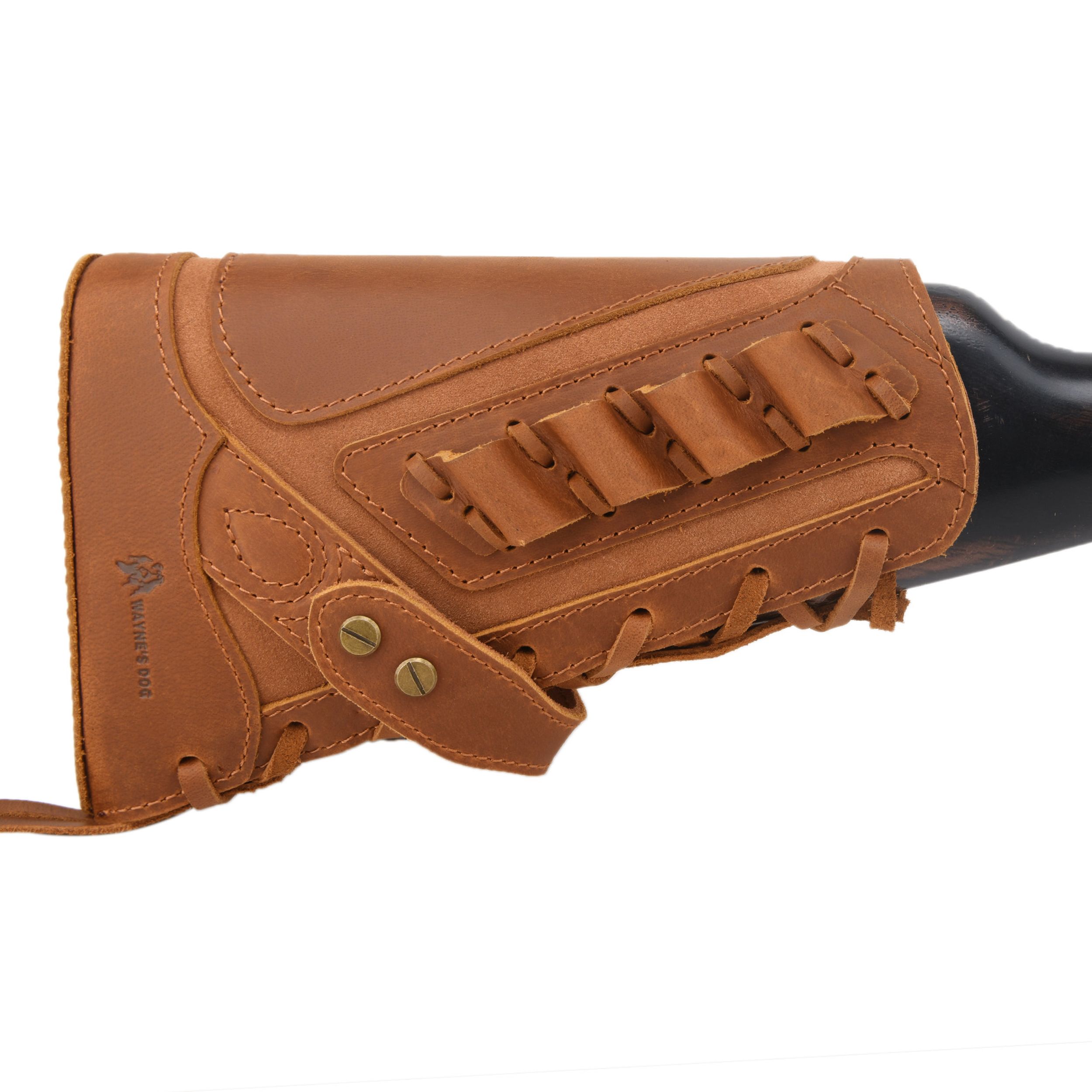 Full Leather Rifle No Drill Need Buttstock Rifle Gun Holster for .30-30.45-70.22