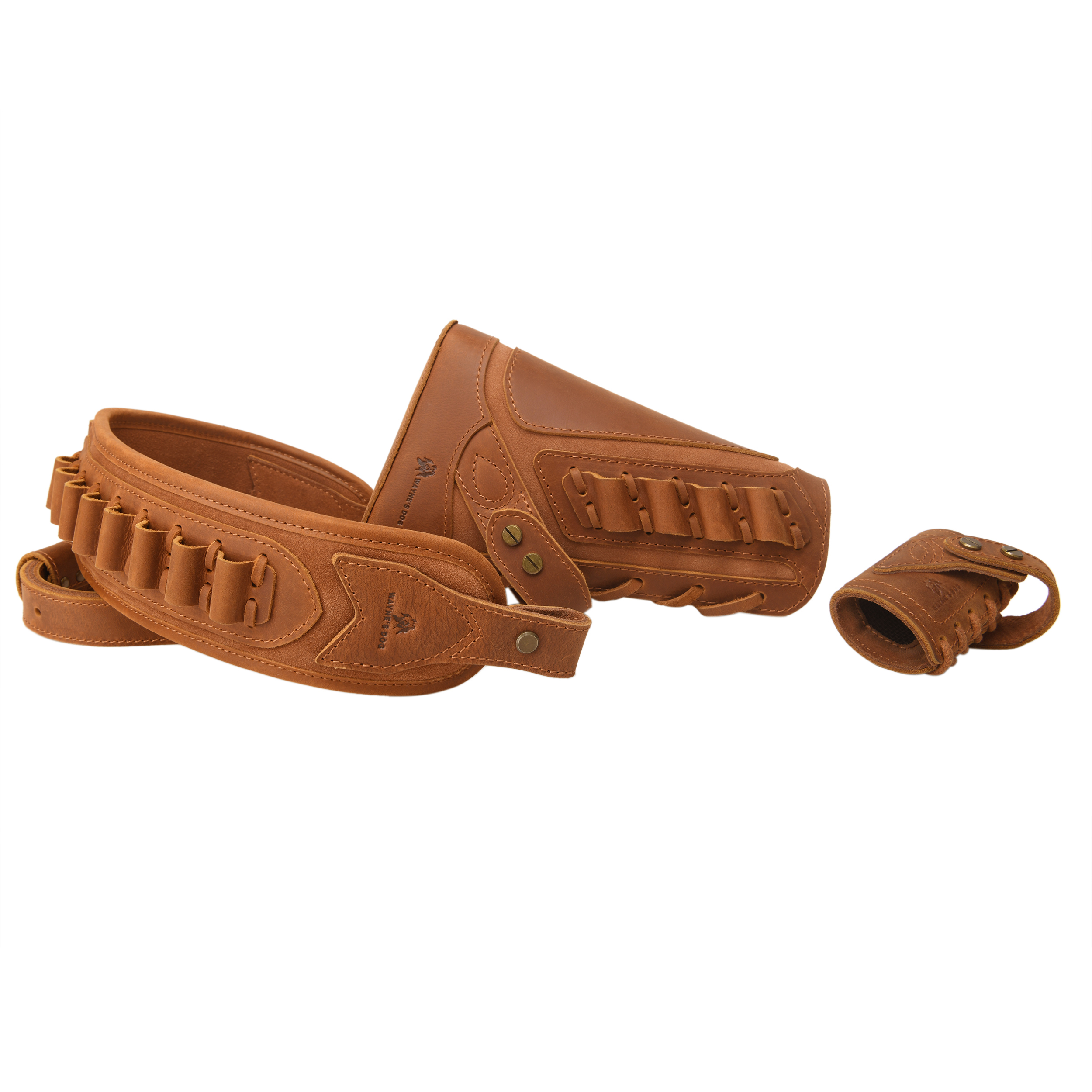 No Drill Set Leather Rifle Sling, Gun Buttstock, Sling Ring for.308.22