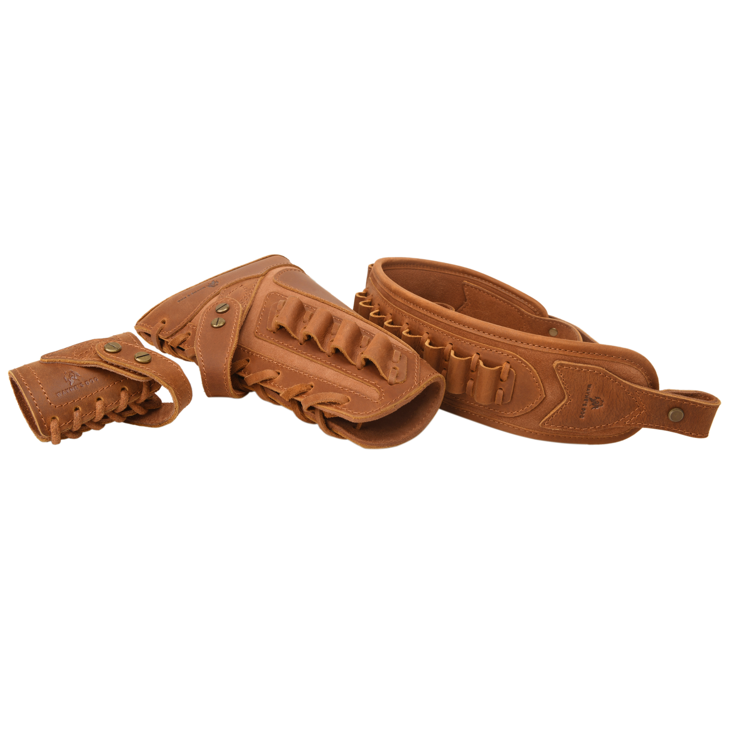 No Drill Set Leather Rifle Sling, Gun Buttstock, Sling Ring for.308.22