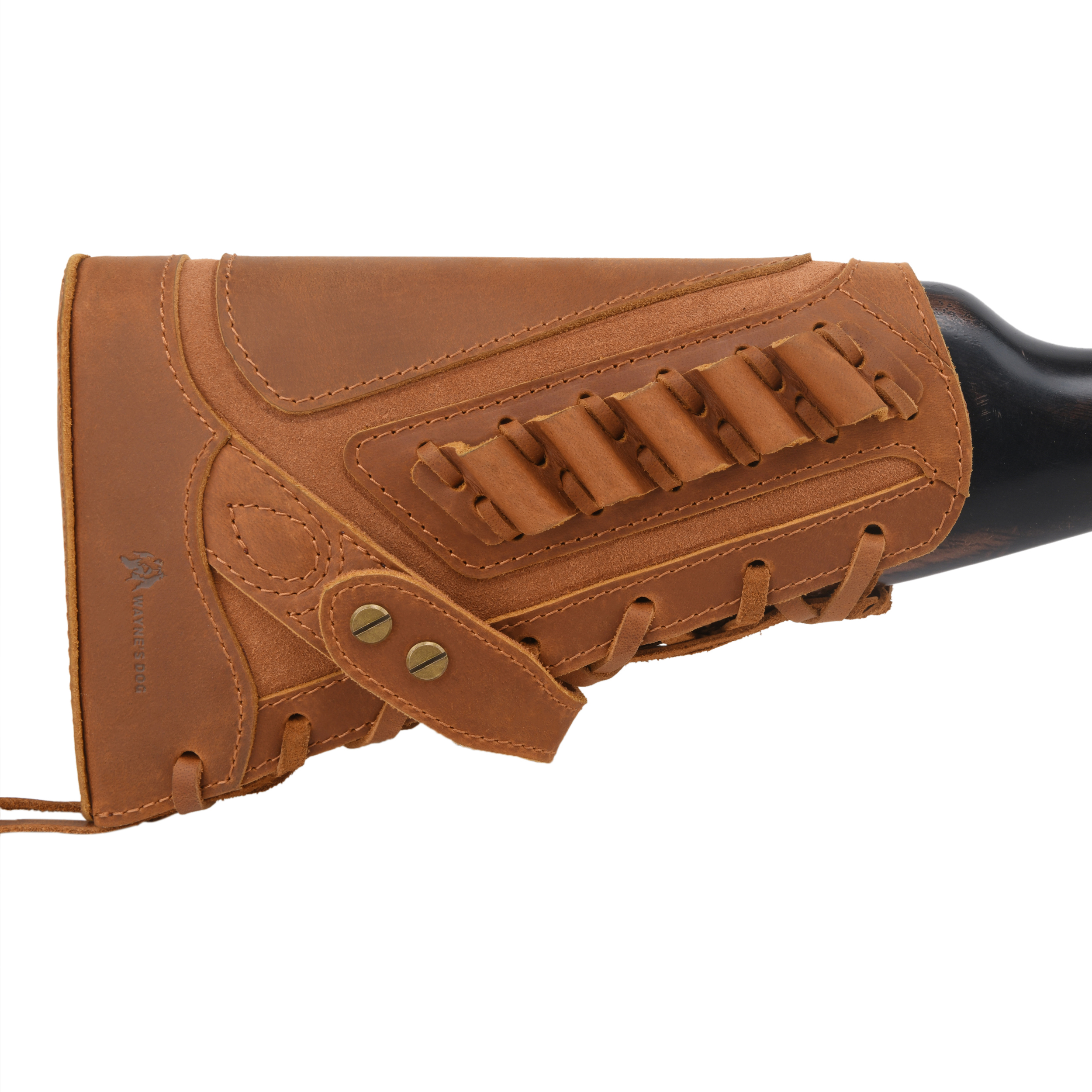 Full Leather Rifle No Drill Need Buttstock Rifle Gun Holster for .30-30.45-70.22