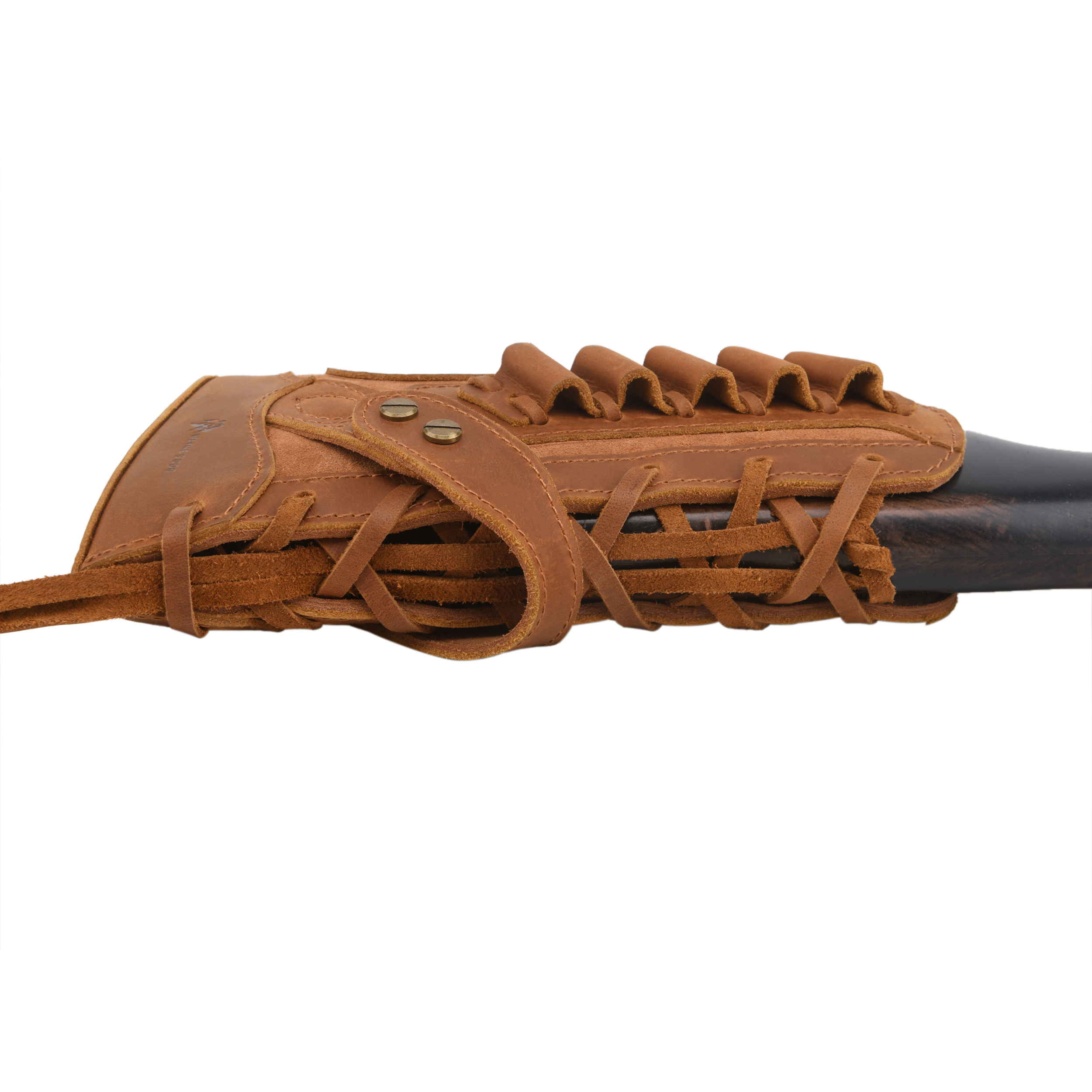 Full Leather Rifle No Drill Need Buttstock Rifle Gun Holster for .30-30.45-70.22