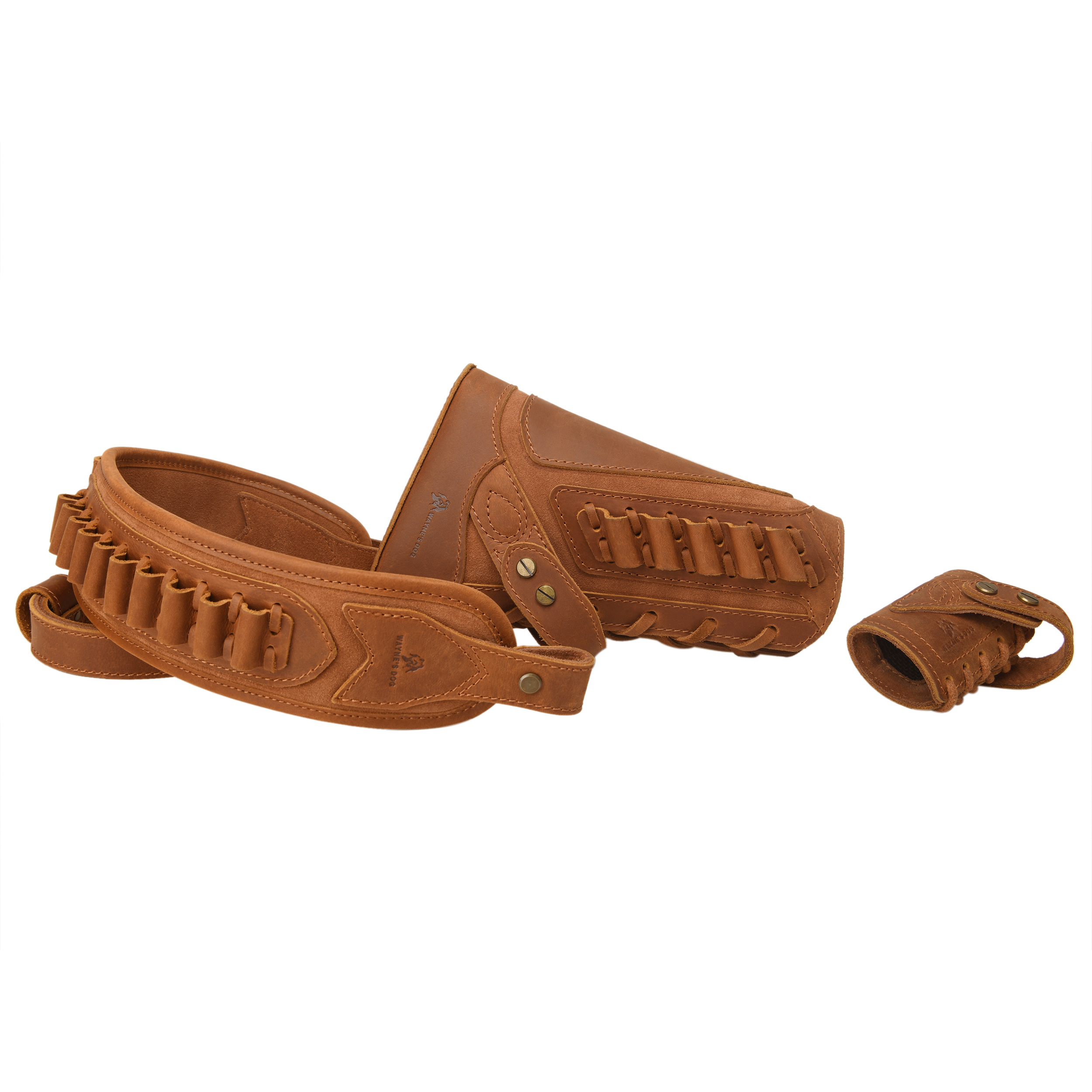 No Drill Set Leather Rifle Sling, Gun Buttstock, Sling Ring for.308.22