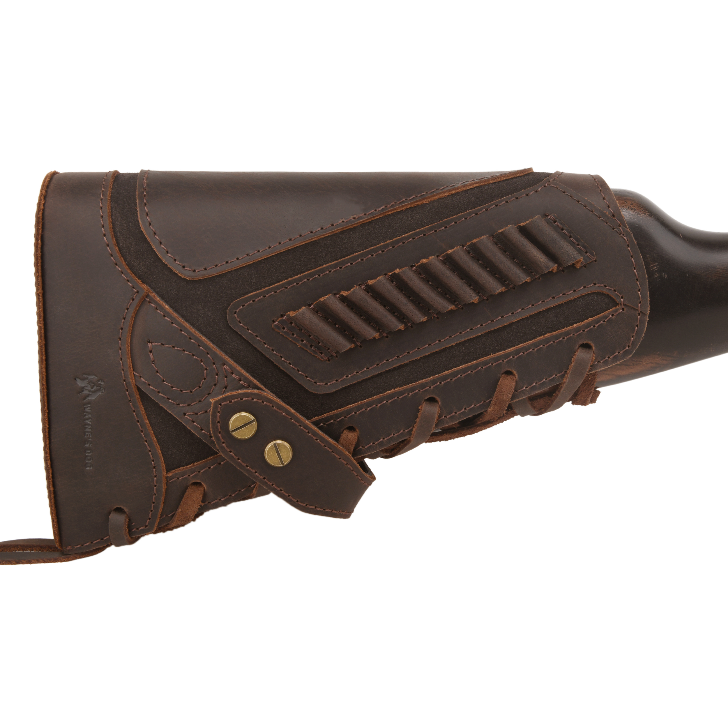 Full Leather Rifle No Drill Need Buttstock Rifle Gun Holster for .30-30.45-70.22