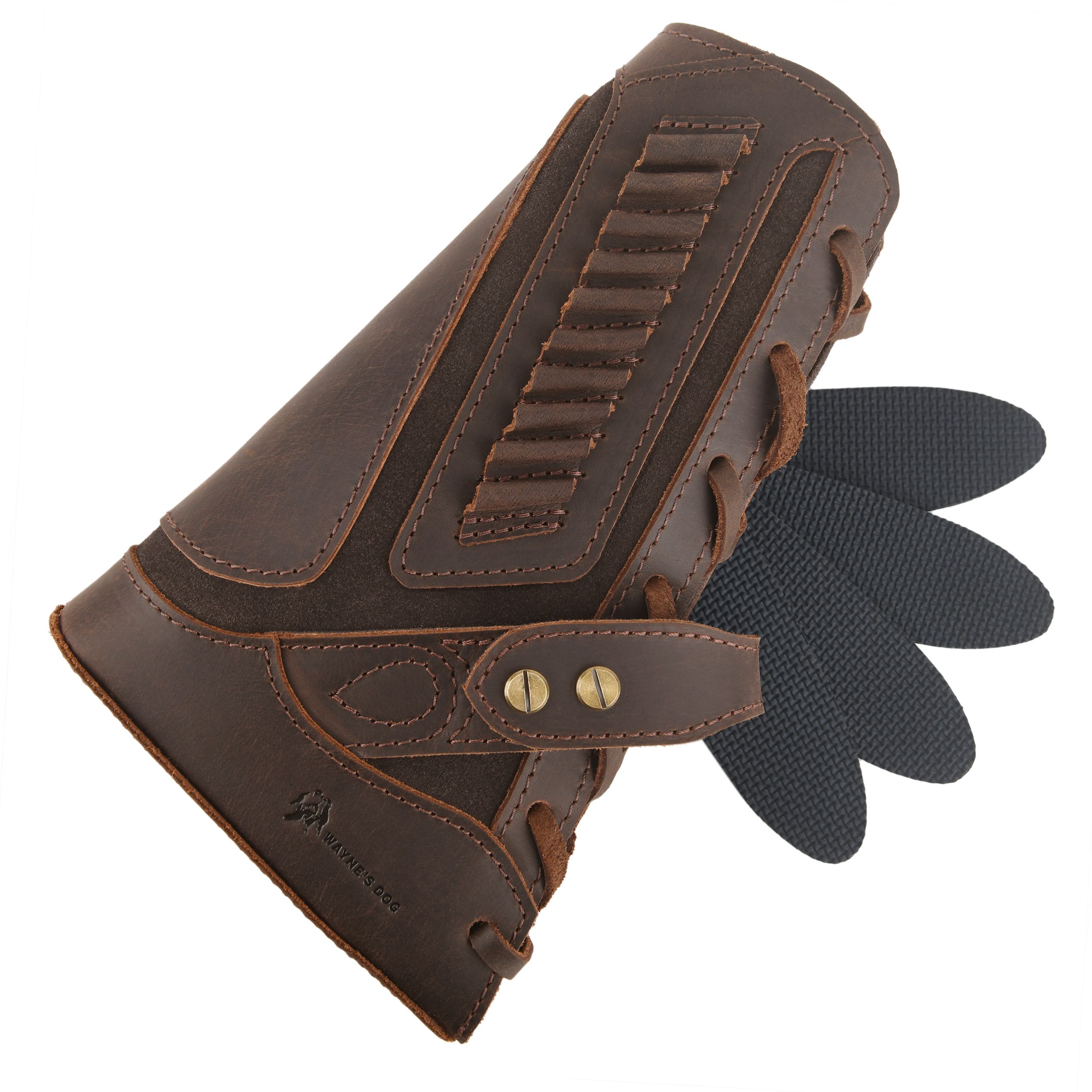 Full Leather Rifle No Drill Need Buttstock Rifle Gun Holster for .30-30.45-70.22