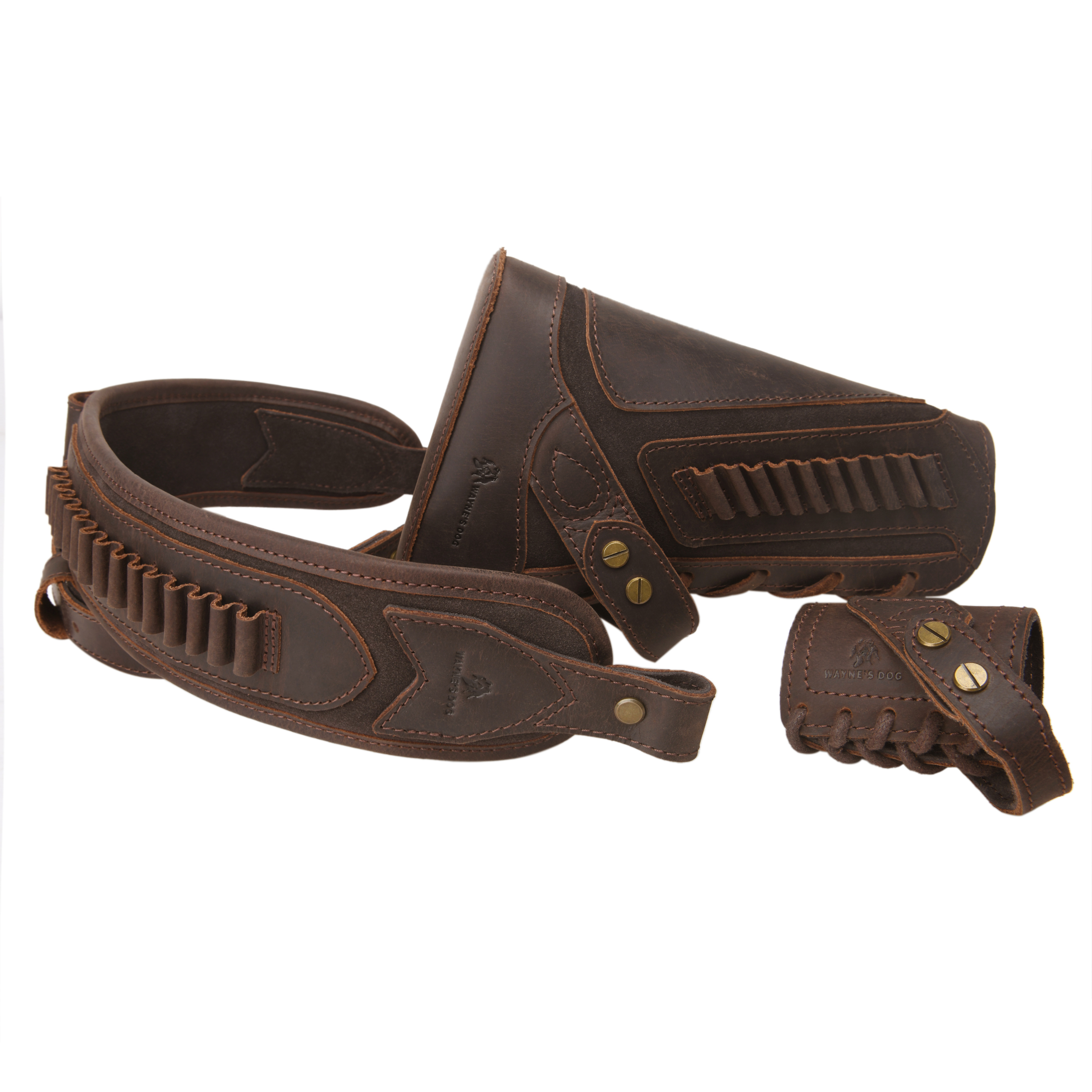 No Drill Set Leather Rifle Sling, Gun Buttstock, Sling Ring for.308.22