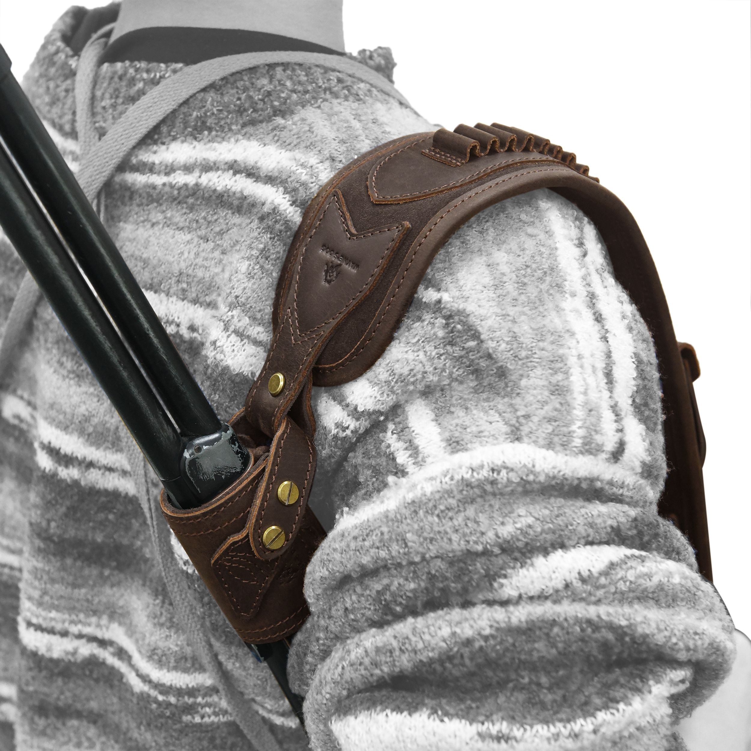 No Drill Set Leather Rifle Sling, Gun Buttstock, Sling Ring for.308.22