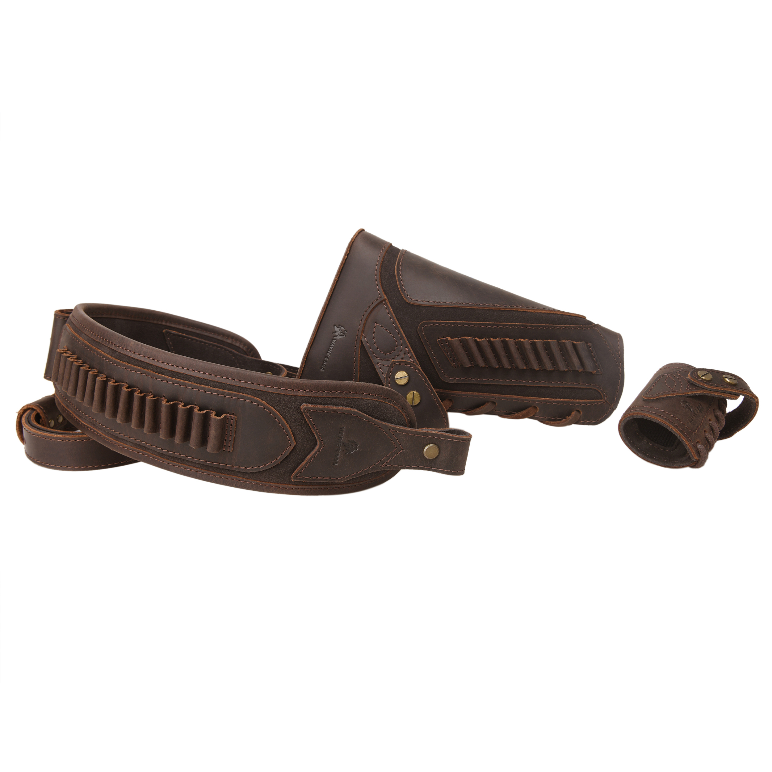 No Drill Set Leather Rifle Sling, Gun Buttstock, Sling Ring for.308.22