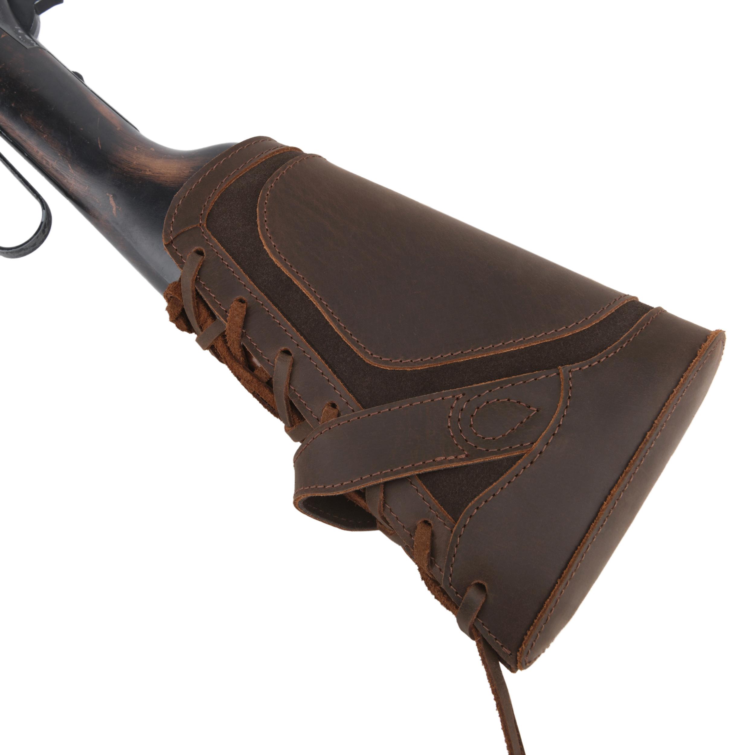 Full Leather Rifle No Drill Need Buttstock Rifle Gun Holster for .30-30.45-70.22