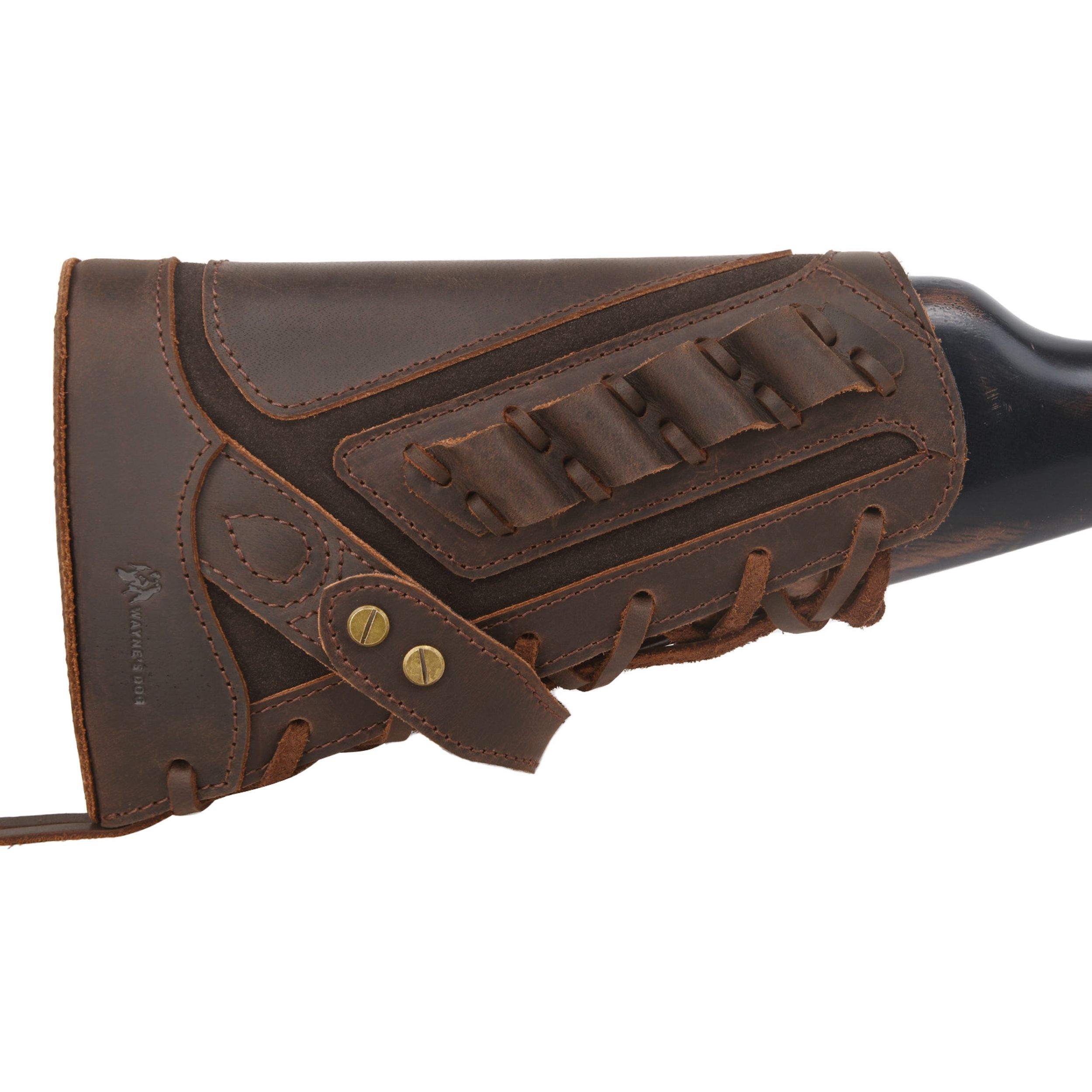 Full Leather Rifle No Drill Need Buttstock Rifle Gun Holster for .30-30.45-70.22