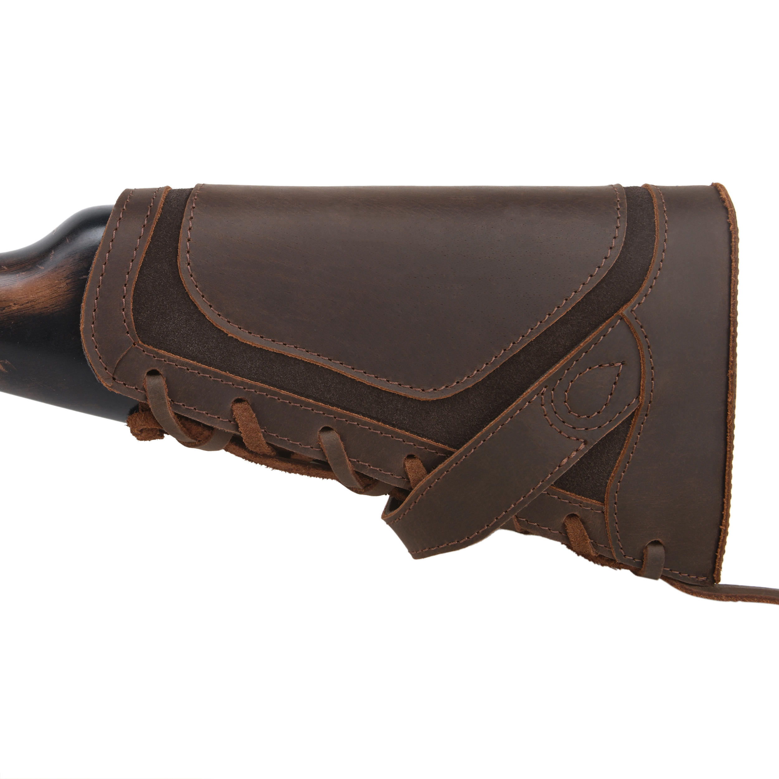 Full Leather Rifle No Drill Need Buttstock Rifle Gun Holster for .30-30.45-70.22