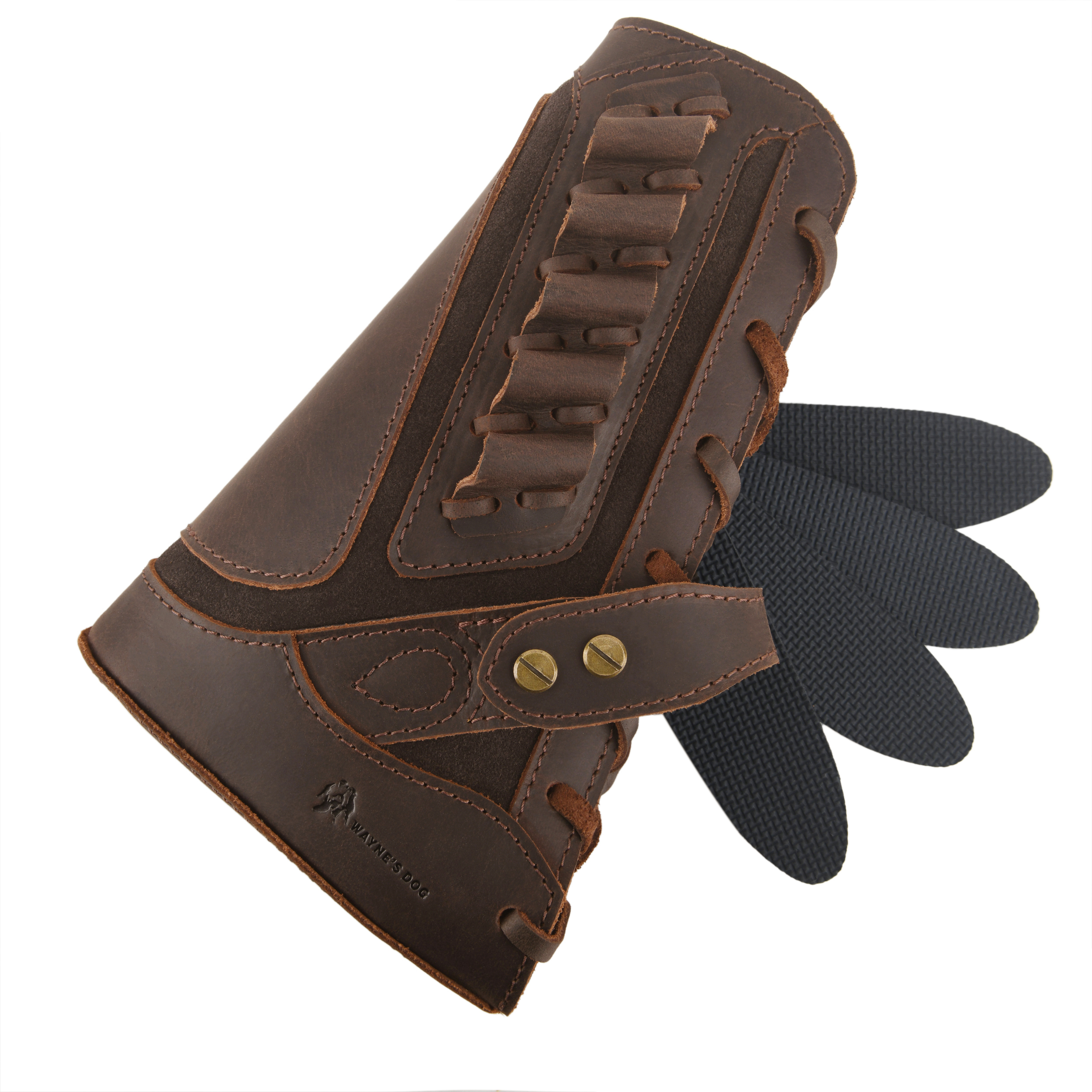 Full Leather Rifle No Drill Need Buttstock Rifle Gun Holster for .30-30.45-70.22