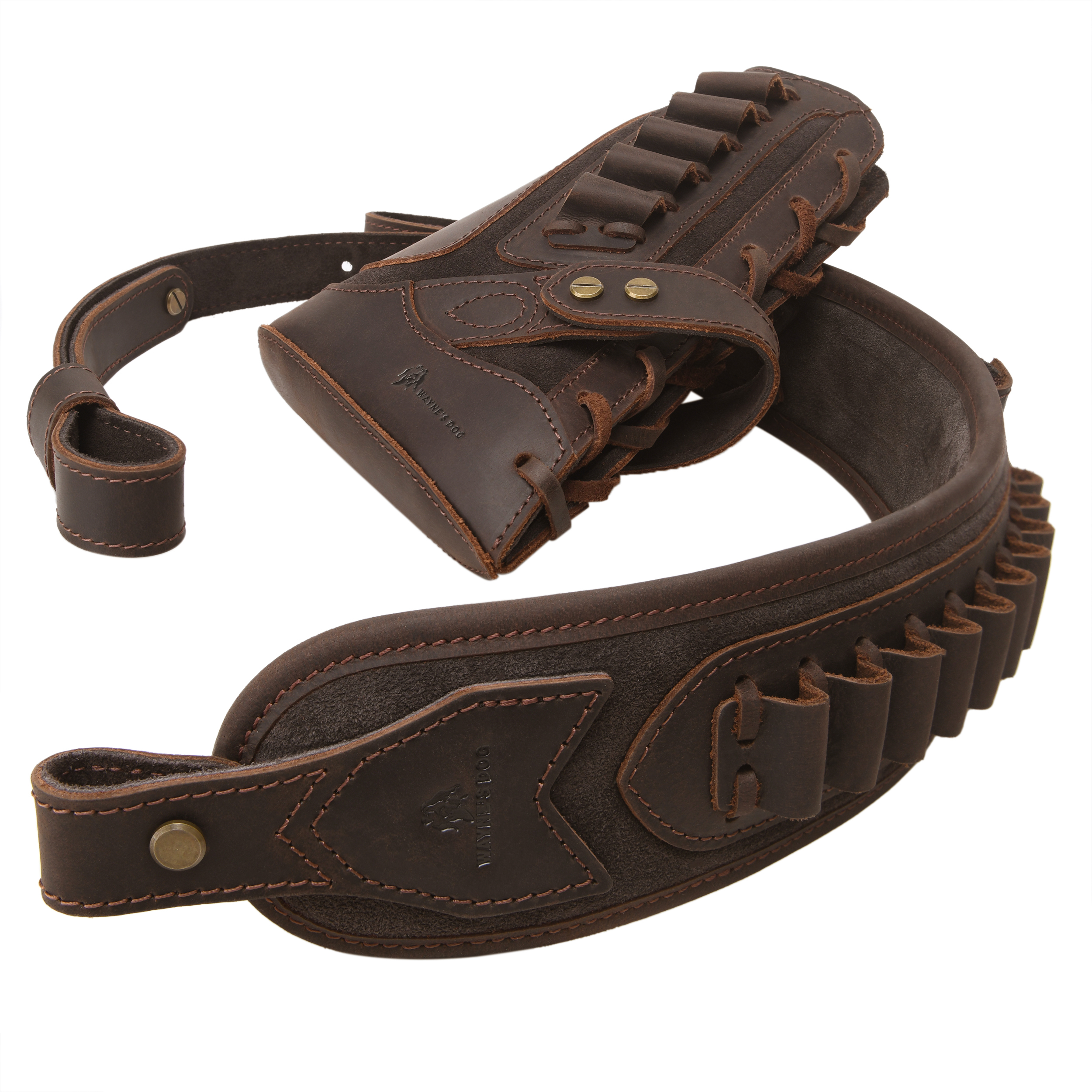 Cowhide Leather Rifle Buttstock Cheek Rest Pad with Matched Sling
