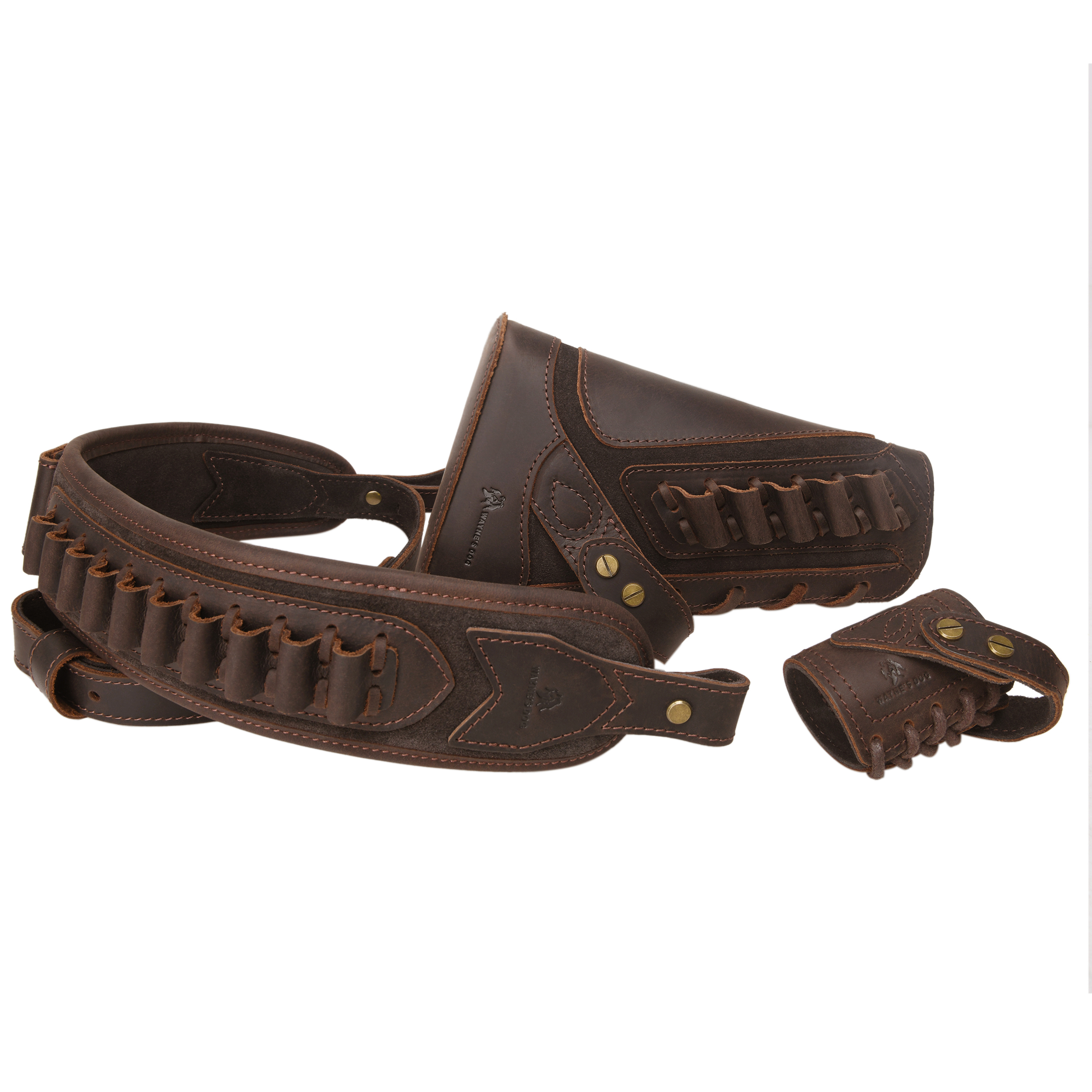No Drill Set Leather Rifle Sling, Gun Buttstock, Sling Ring for.308.22