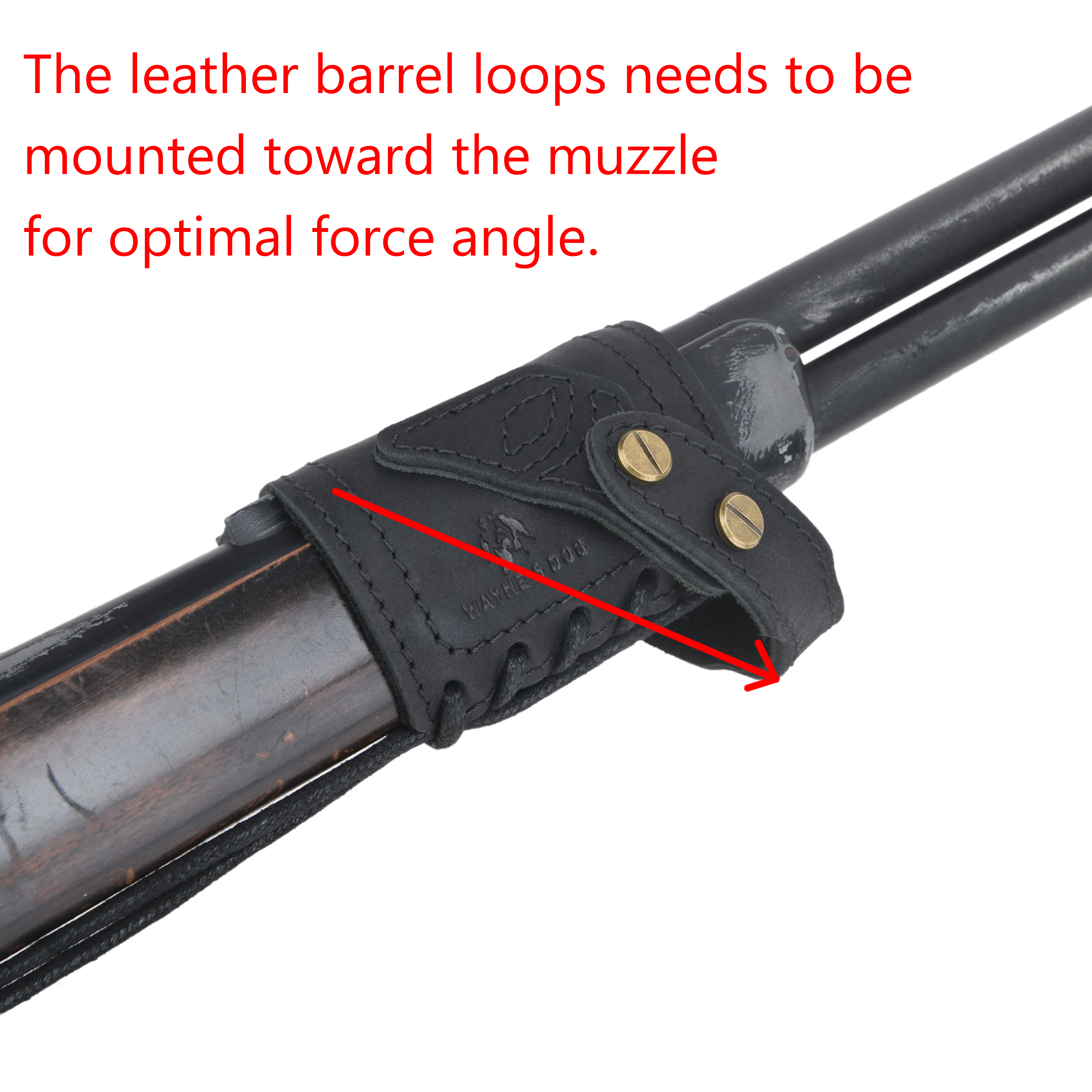 Leather Gun Barrel Mount,Rifle No Drill Sling Mount, No Swivels Need