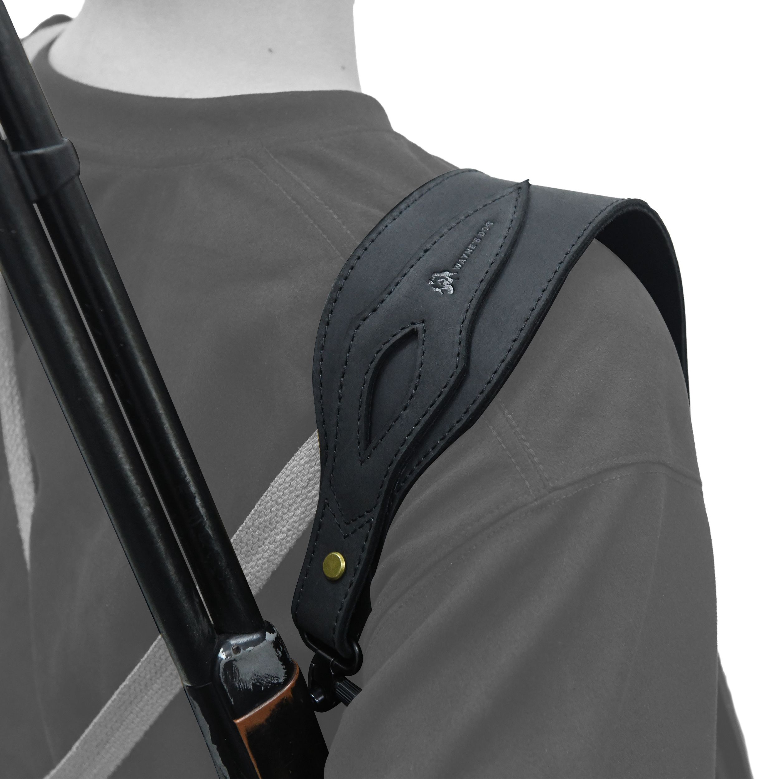 Slip On Recoil Pad with Sling, Leather Canvas Buttstock with Straps Set