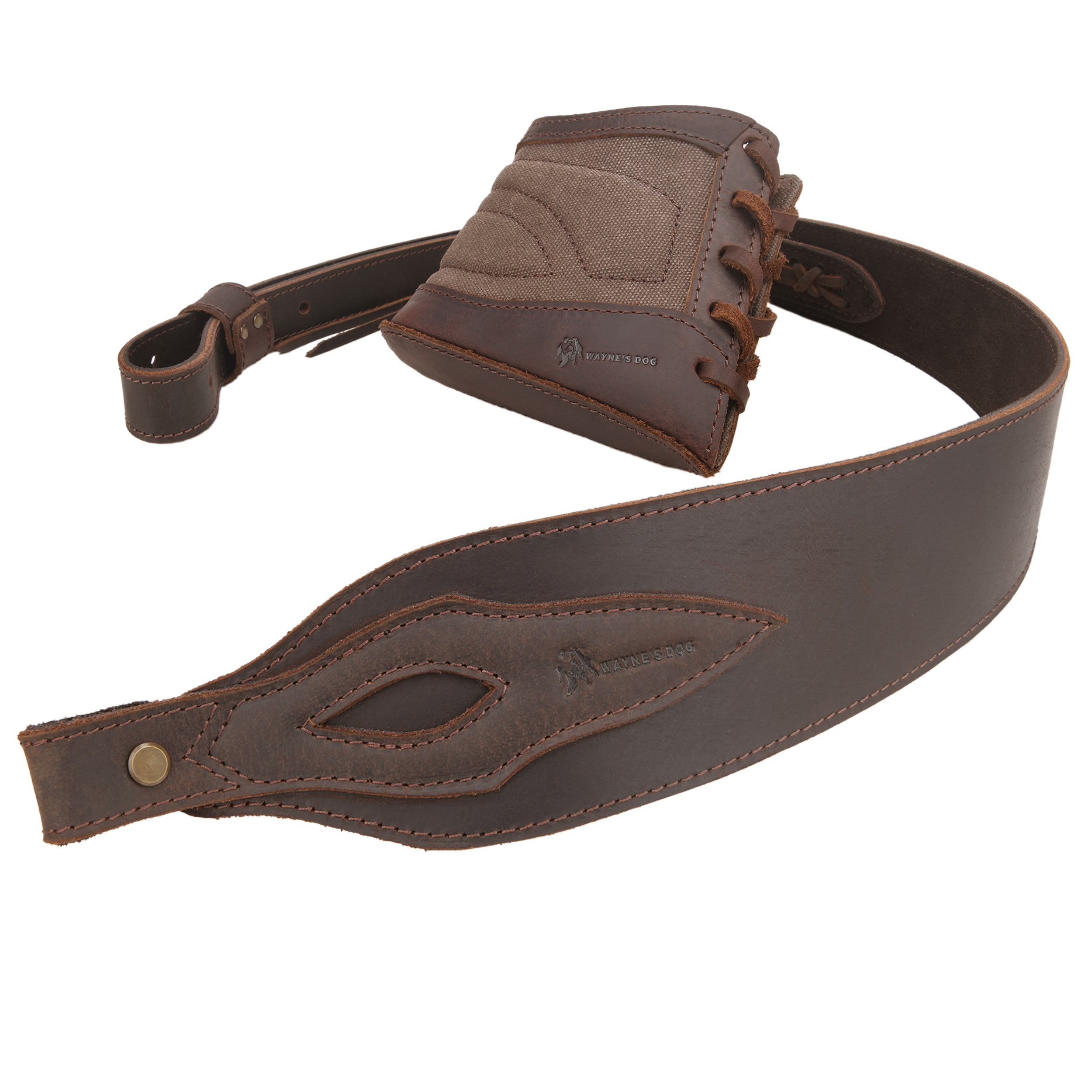 Leather Rifle Sling » Leather Canvas Rifle Shell Holder With