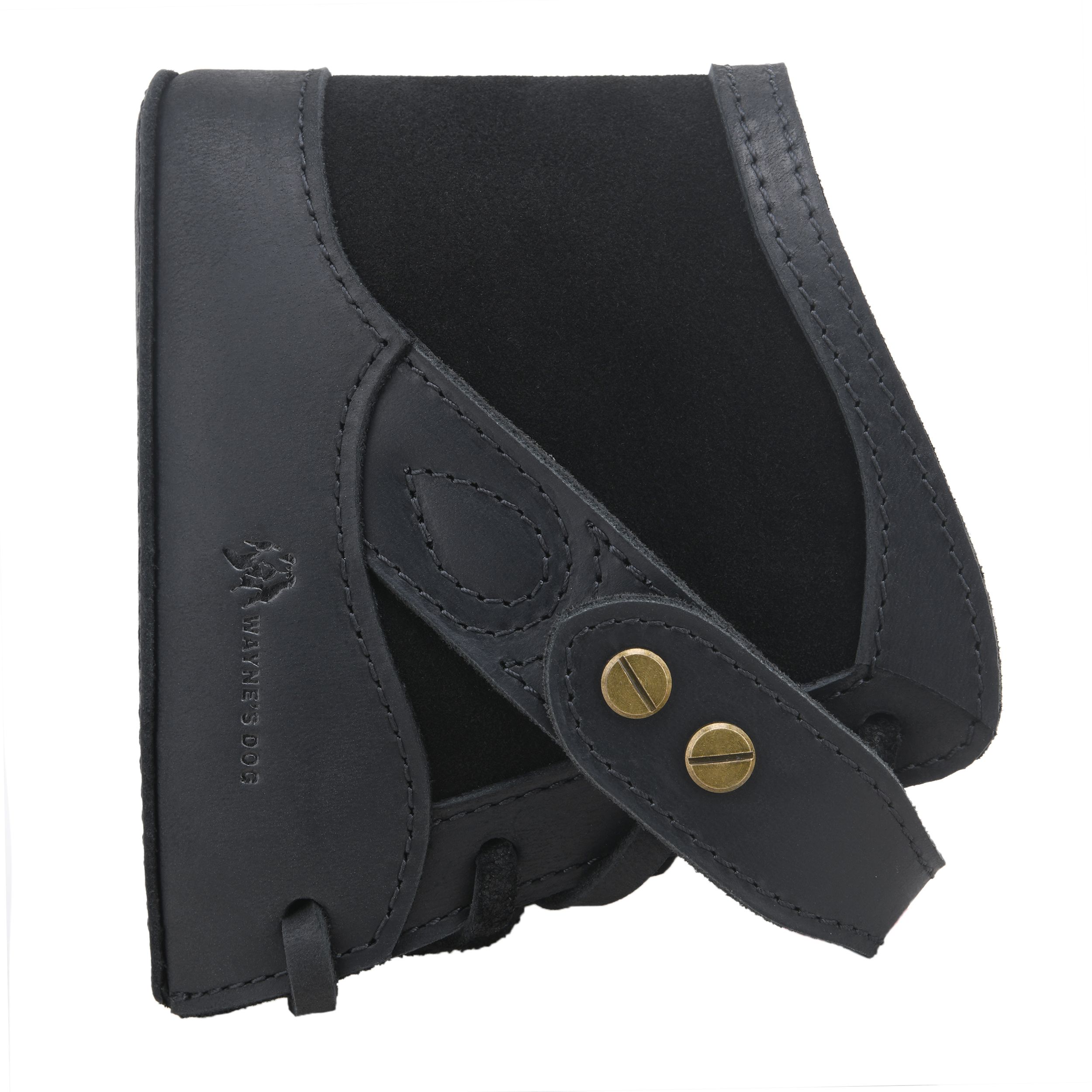 No Drill Soft Leather Rifle Recoil Pad and Shotgun Butt Stock Holster