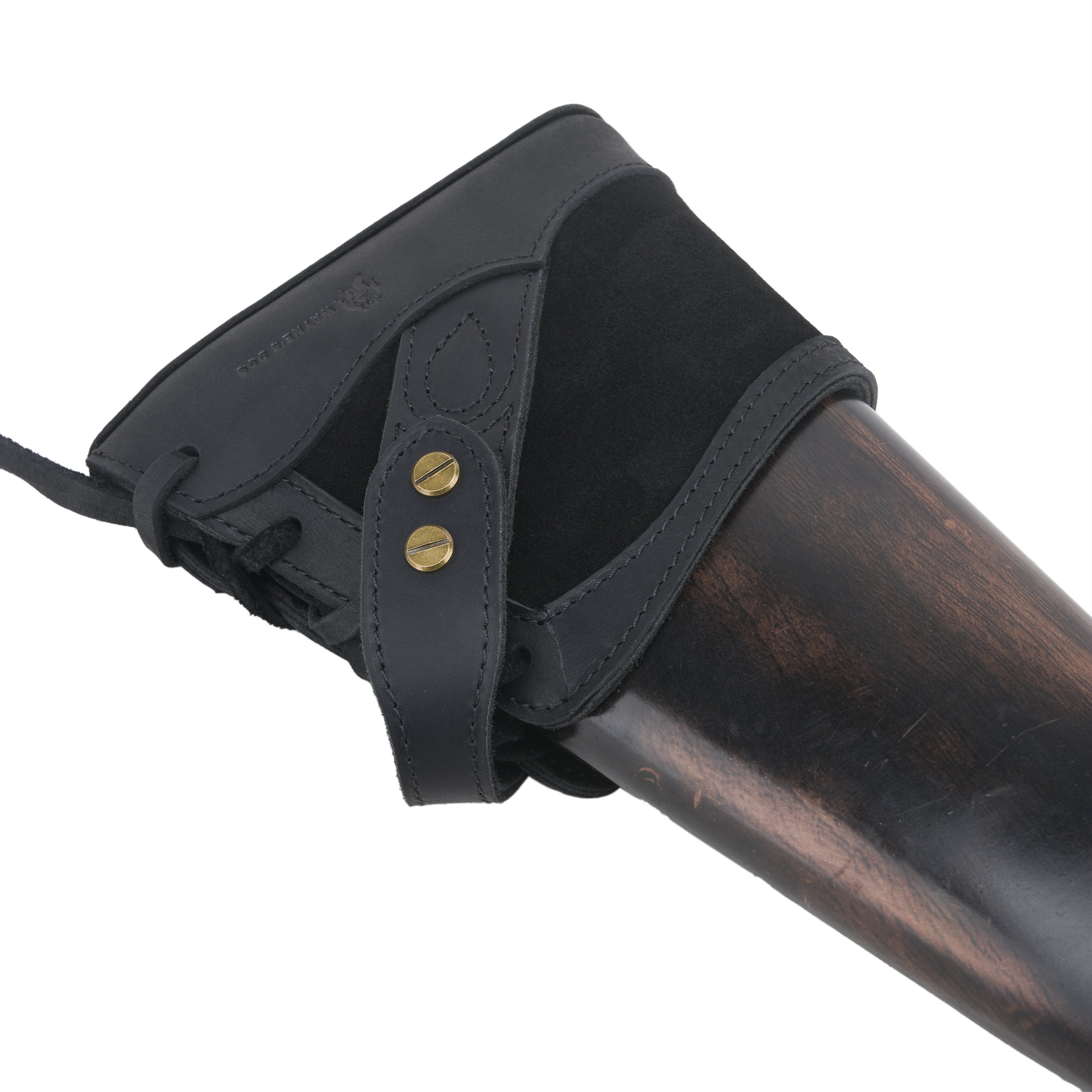 No Drill Soft Leather Rifle Recoil Pad and Shotgun Butt Stock Holster