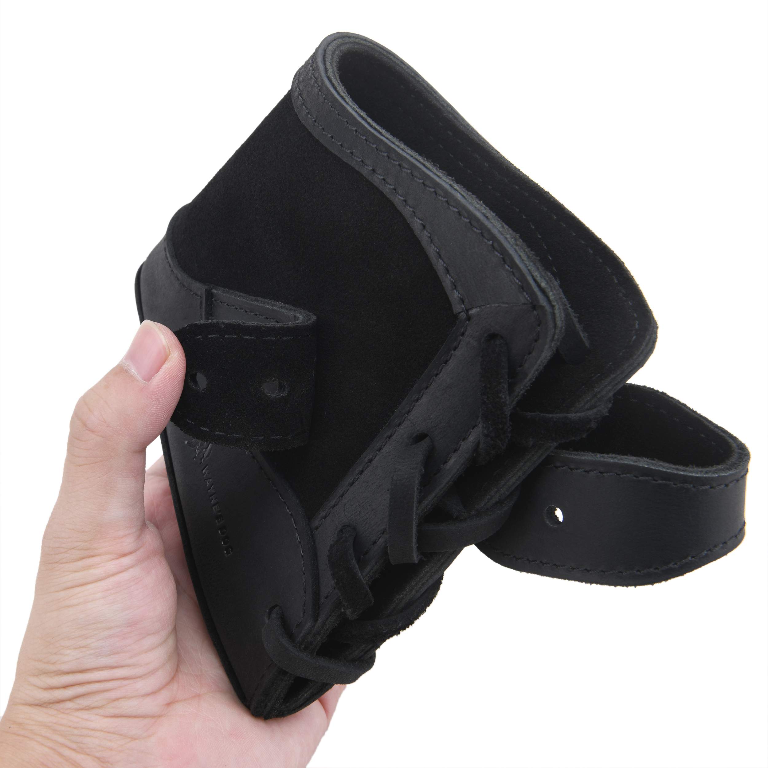 No Drill Soft Leather Rifle Recoil Pad and Shotgun Butt Stock Holster